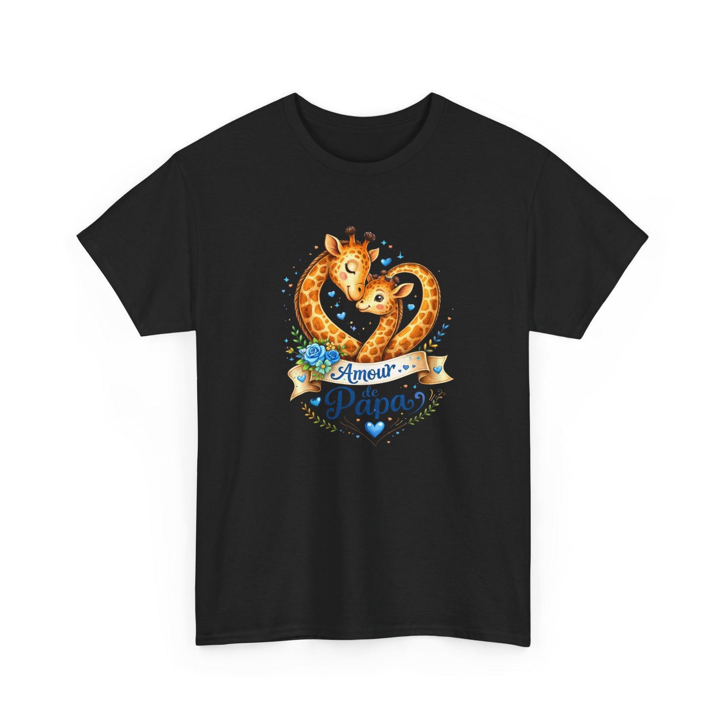 T-Shirt Amour de Papa Girafe – Design Mignon Père Enfant – Cadeau Fête des Pères
