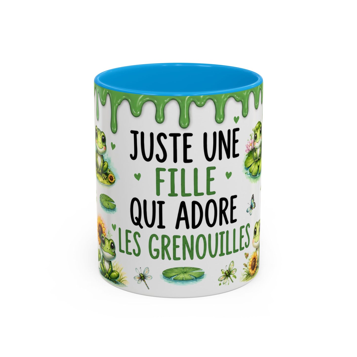 Tasse Humour Grenouille – Mug Juste Une Fille Qui Adore Les Grenouilles – Design Kawaii et Nature – Céramique 325ml