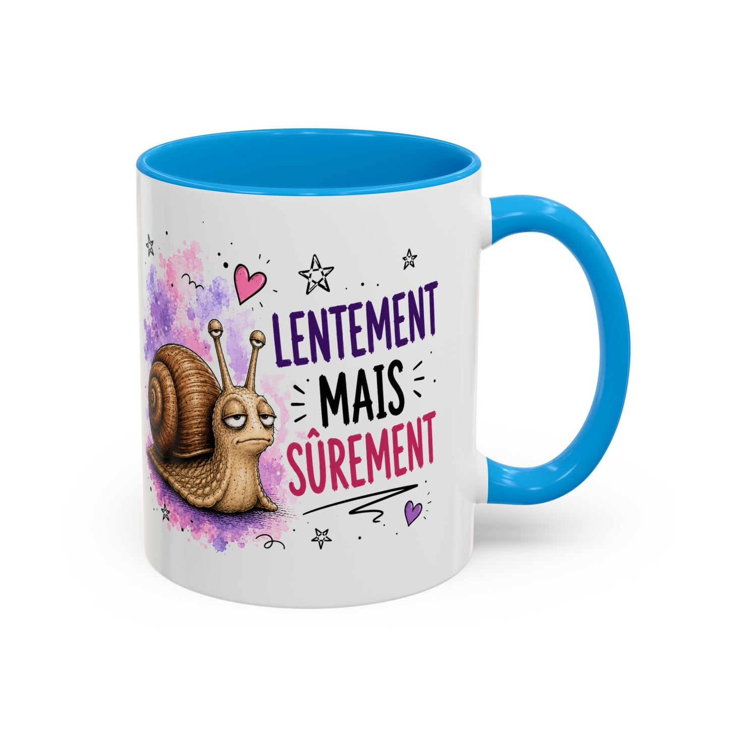 Tasse Escargot Drôle Homme Femme – Mug Lentement Mais Sûrement – Cadeau Humour Motivation 325 ml