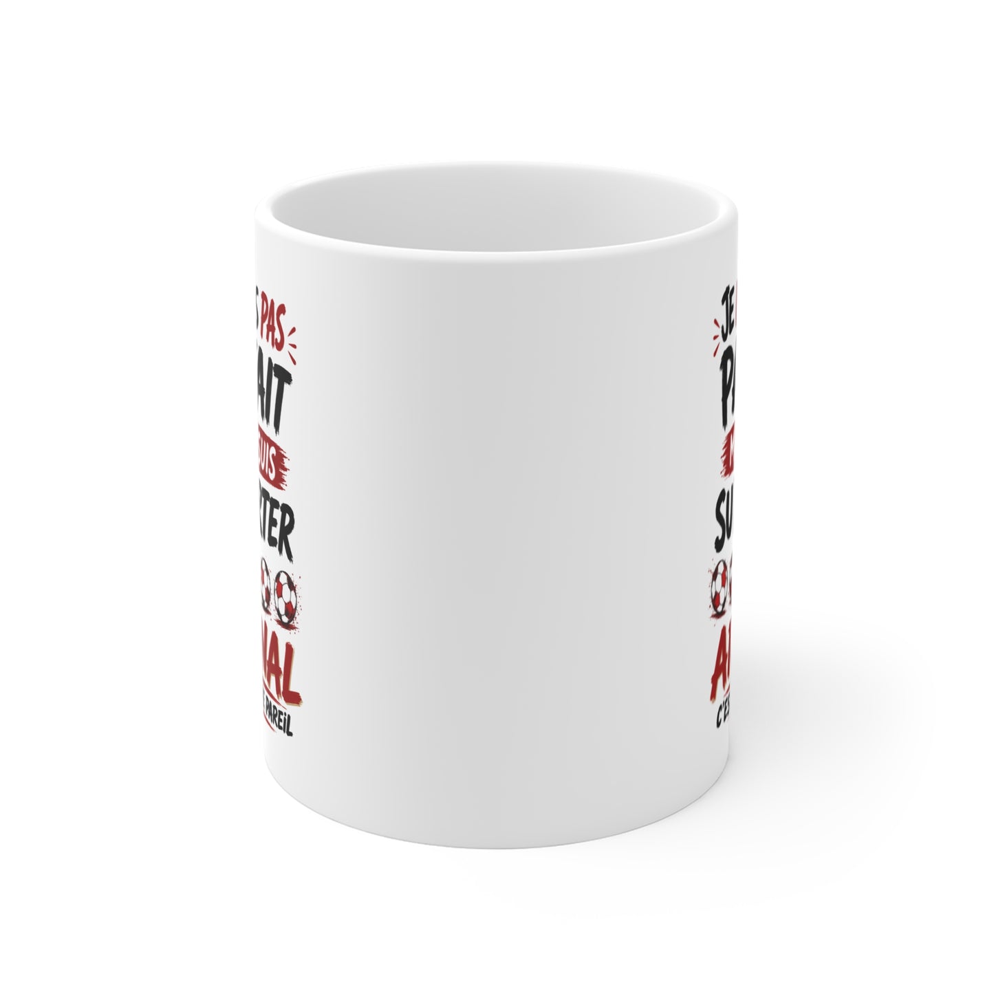 Tasse Je Ne Suis Pas Parfait Mais Je Suis Supporter D’Arsenal – Mug Humour Football – Cadeau Passionné de Football 325ml