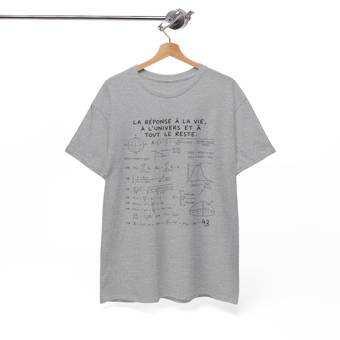 Tee-Shirt La Réponse à la Vie à l’Univers et à Tout le Reste 42 – Cadeau Geek Homme Femme Mathématiques Science