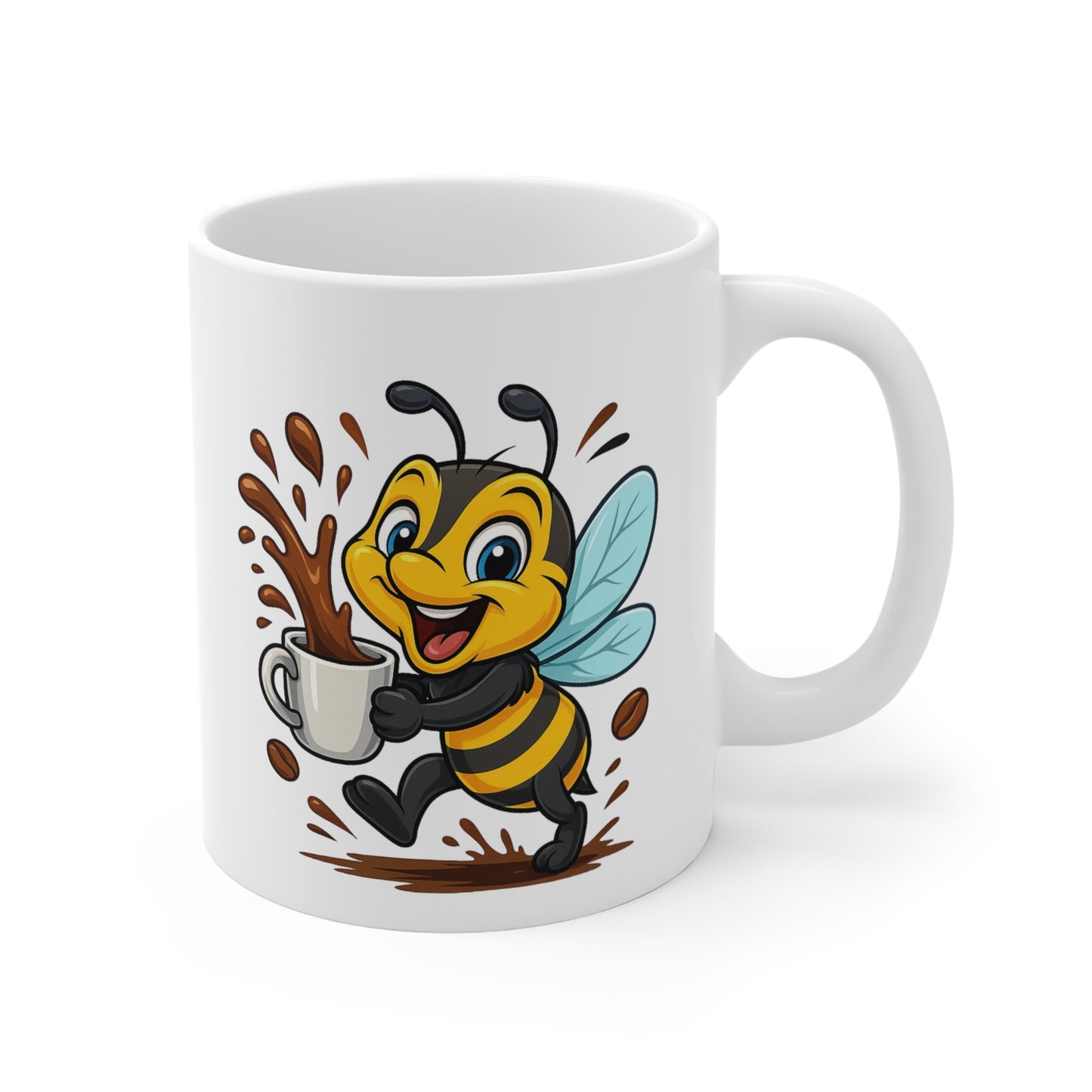 Mug Abeille Café – Tasse Céramique 325ml – Design Cartoon Mignon – Cadeau Original Amateur de Café
