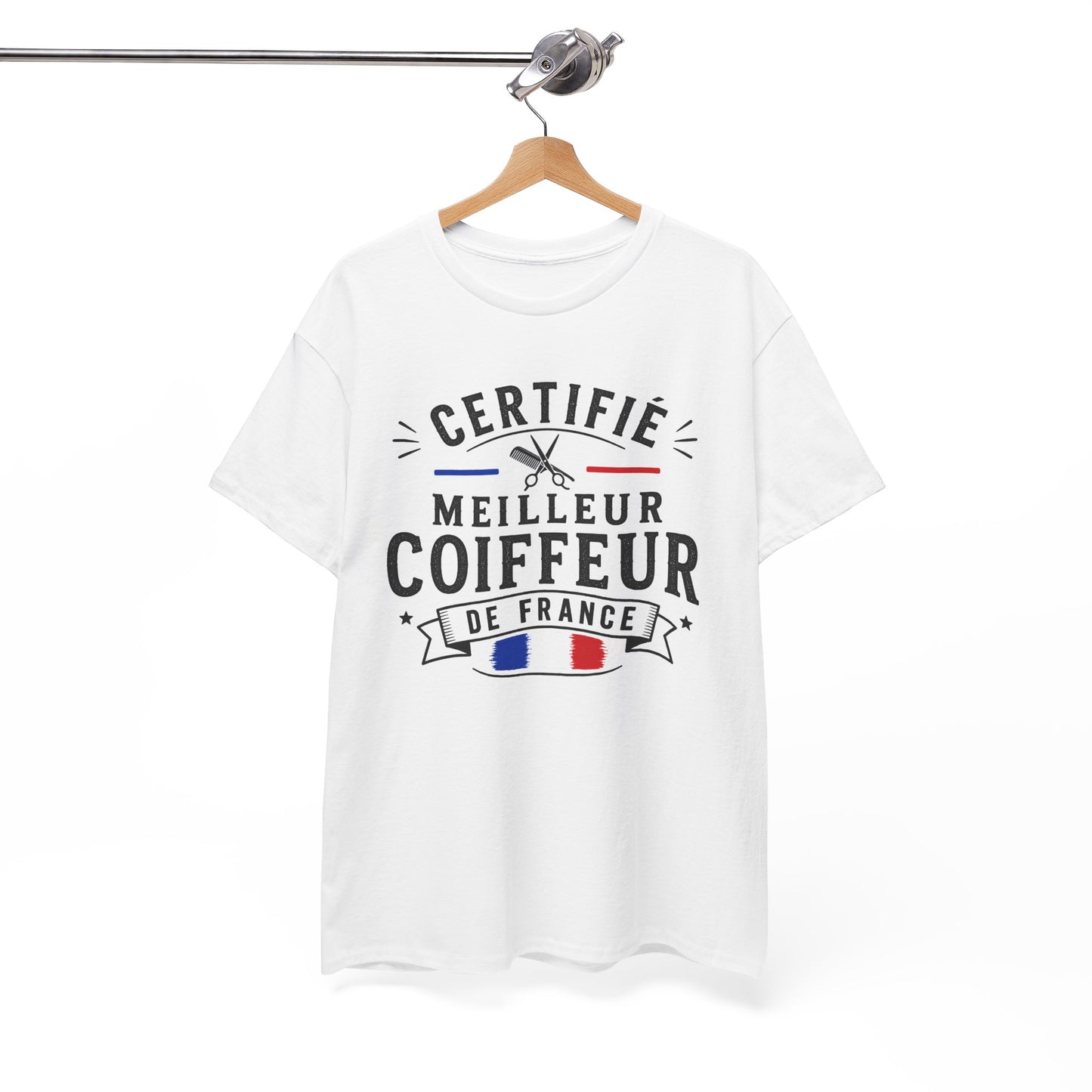 Tee Shirt Homme Coiffeur Cadeau Métier Coiffure Professionnel Salon Barbier Ciseaux France