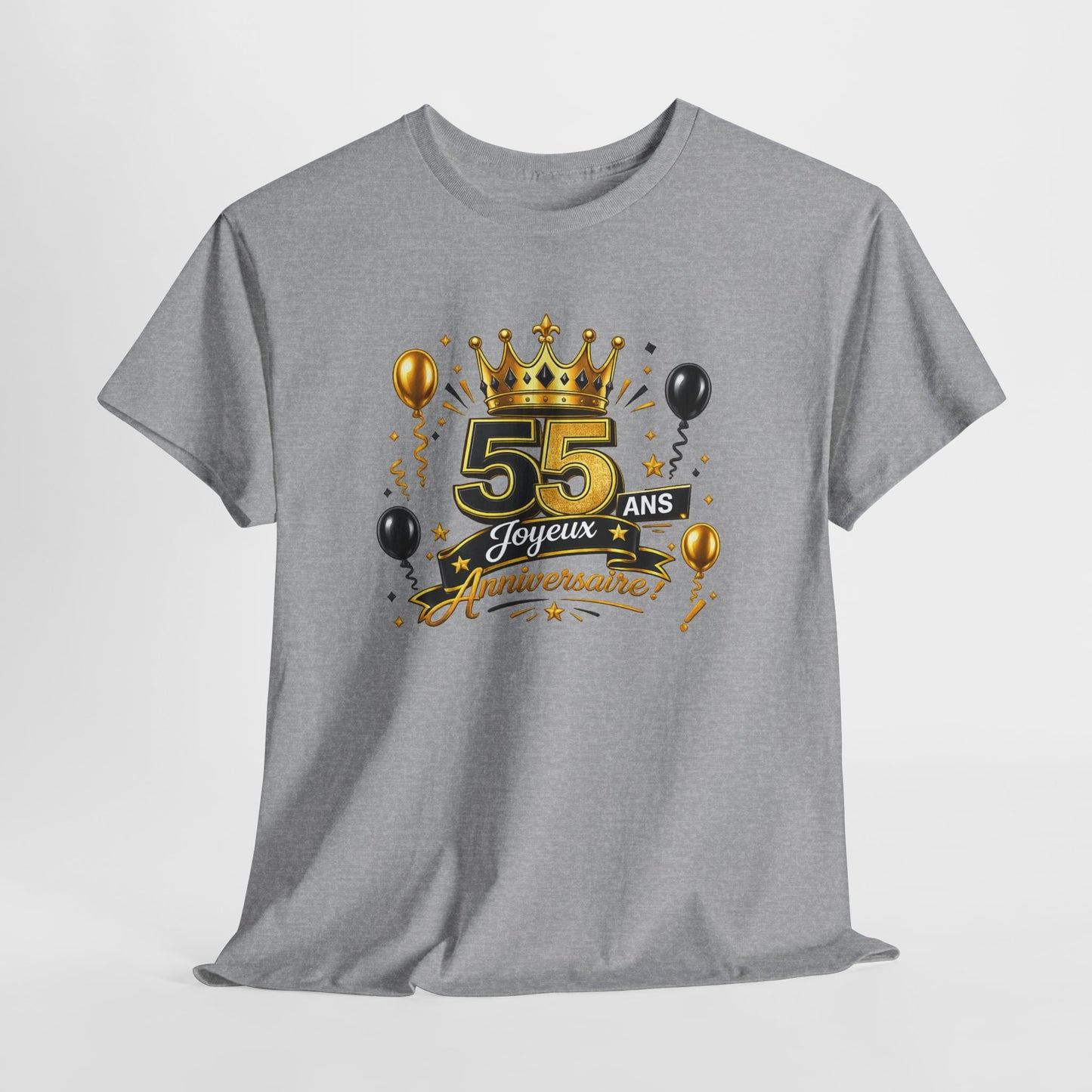 Tee Shirt Anniversaire 55 Ans Homme et Femme – Joyeux Anniversaire – Cadeau 55 Ans