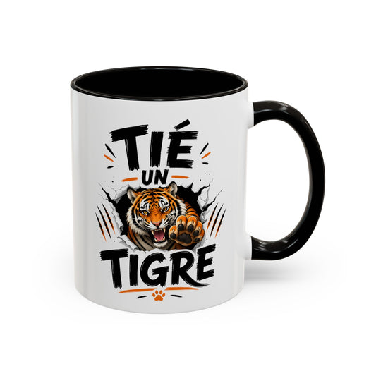 Tasse Tié Un Tigre – Mug Humour Animal Sauvage – Cadeau Original Tigre Félin 325ml