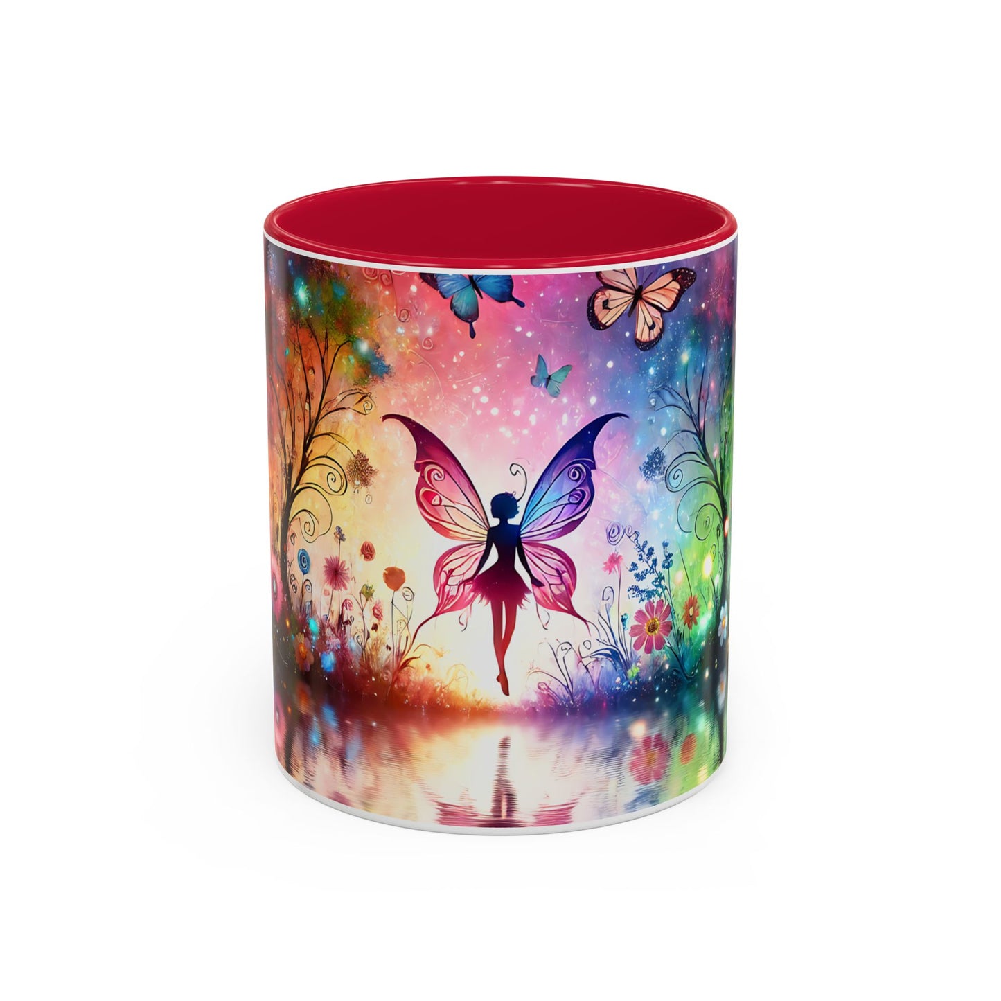 Mug Fée Féérique Papillons – Tasse Fantasy Colorée avec Univers Magique et Lumières Enchantées – Cadeau Féerie 325ml
