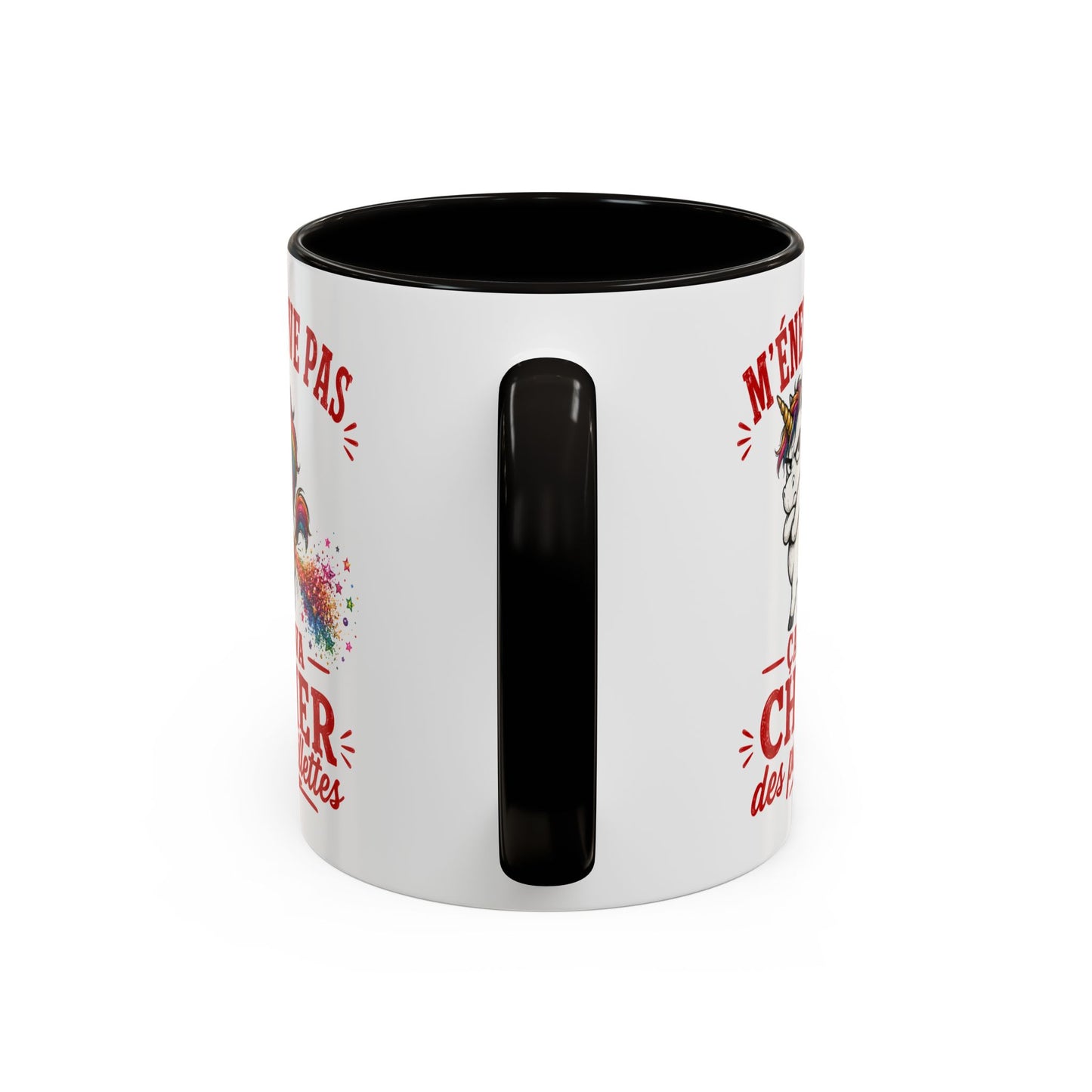 Tasse M’Énerve Pas Ça Va Chier des Paillettes – Mug Licorne Humour – Cadeau Original Homme Femme 325ml