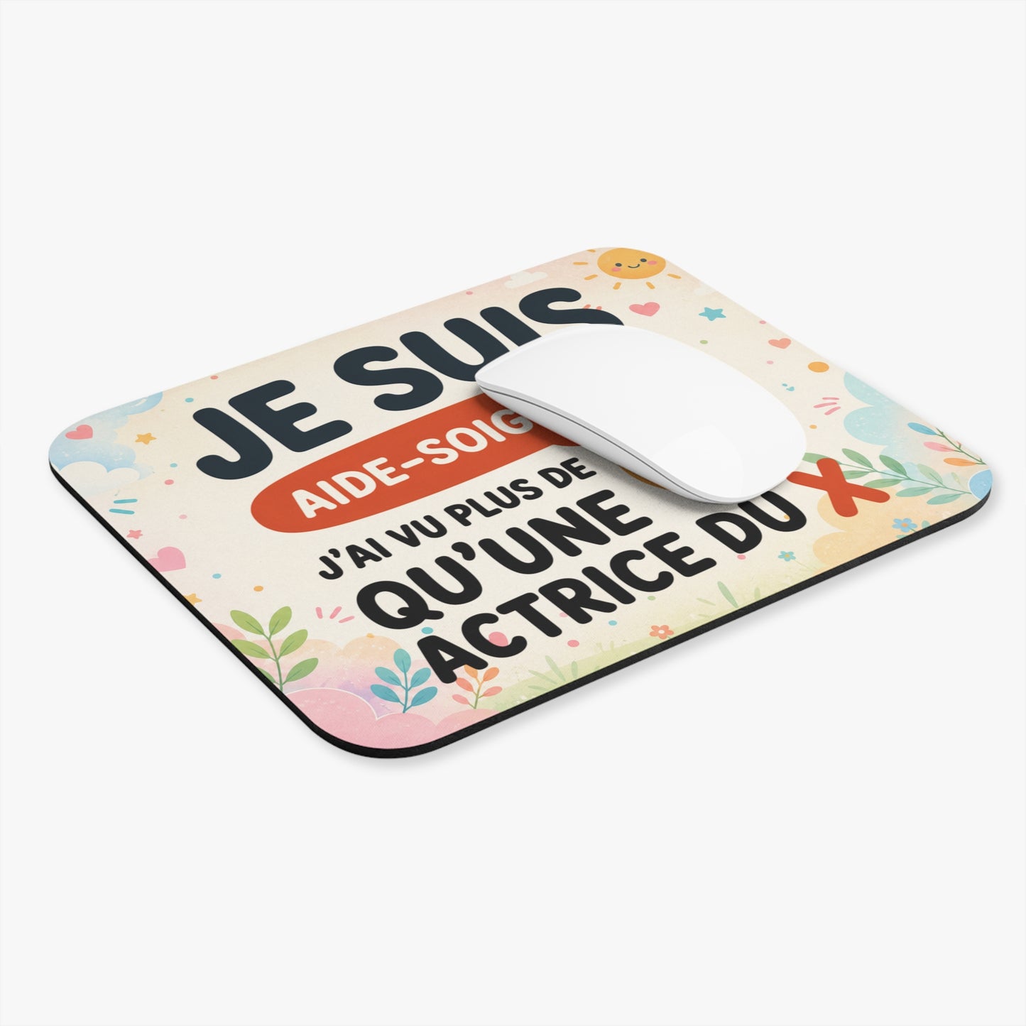 Tapis de Souris 22x18cm Je Suis Aide-Soignante Humour Cadeau Femme Bureau Gaming