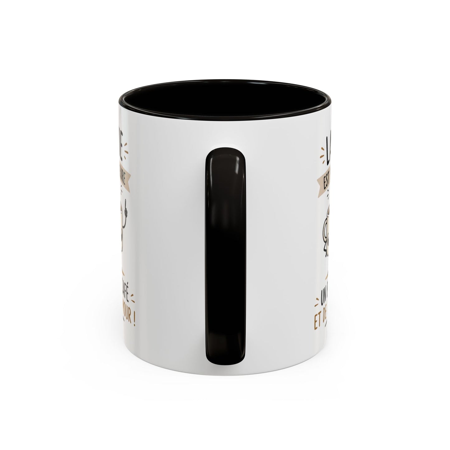 Mug Humour Café – La Vie Est Meilleure Avec Un Bon Café Et De L’Humour – Tasse Drôle Cadeau Original Céramique 325ml