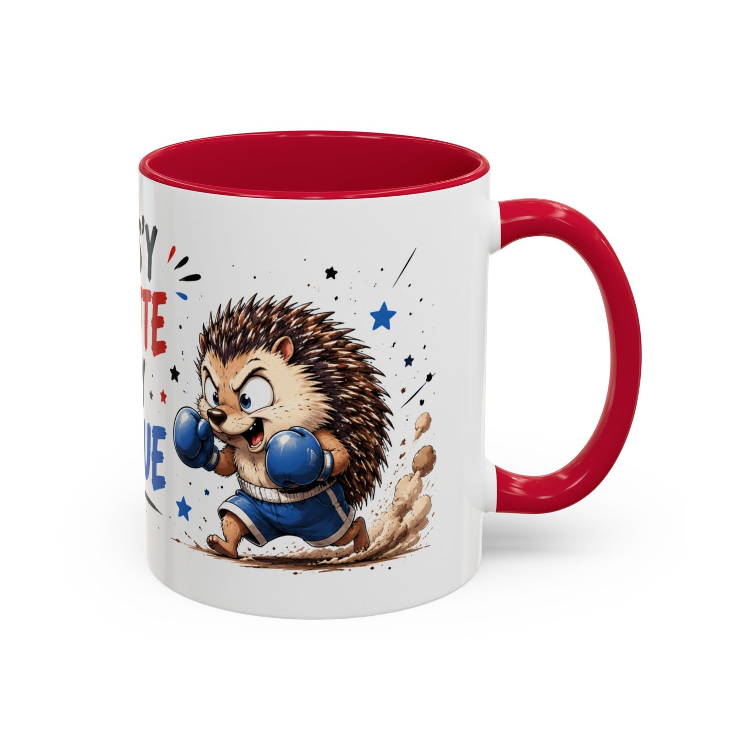 Tasse Qui S’y Frotte S’y Pique – Mug Hérisson Boxeur Humour – Cadeau Drôle Original 325ml