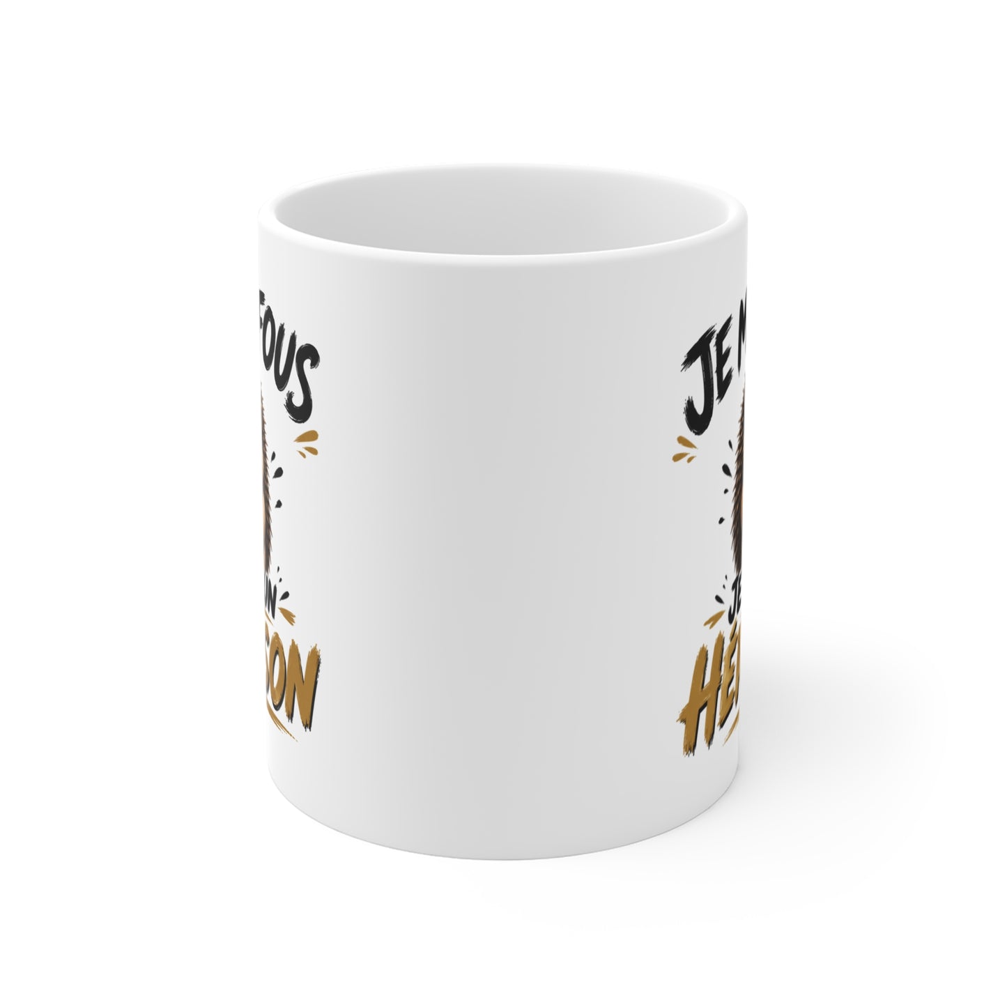 Tasse Je M’en Fous Je Suis Un Hérisson – Mug Humour Homme avec Hérisson Drôle – Cadeau Original 325ml
