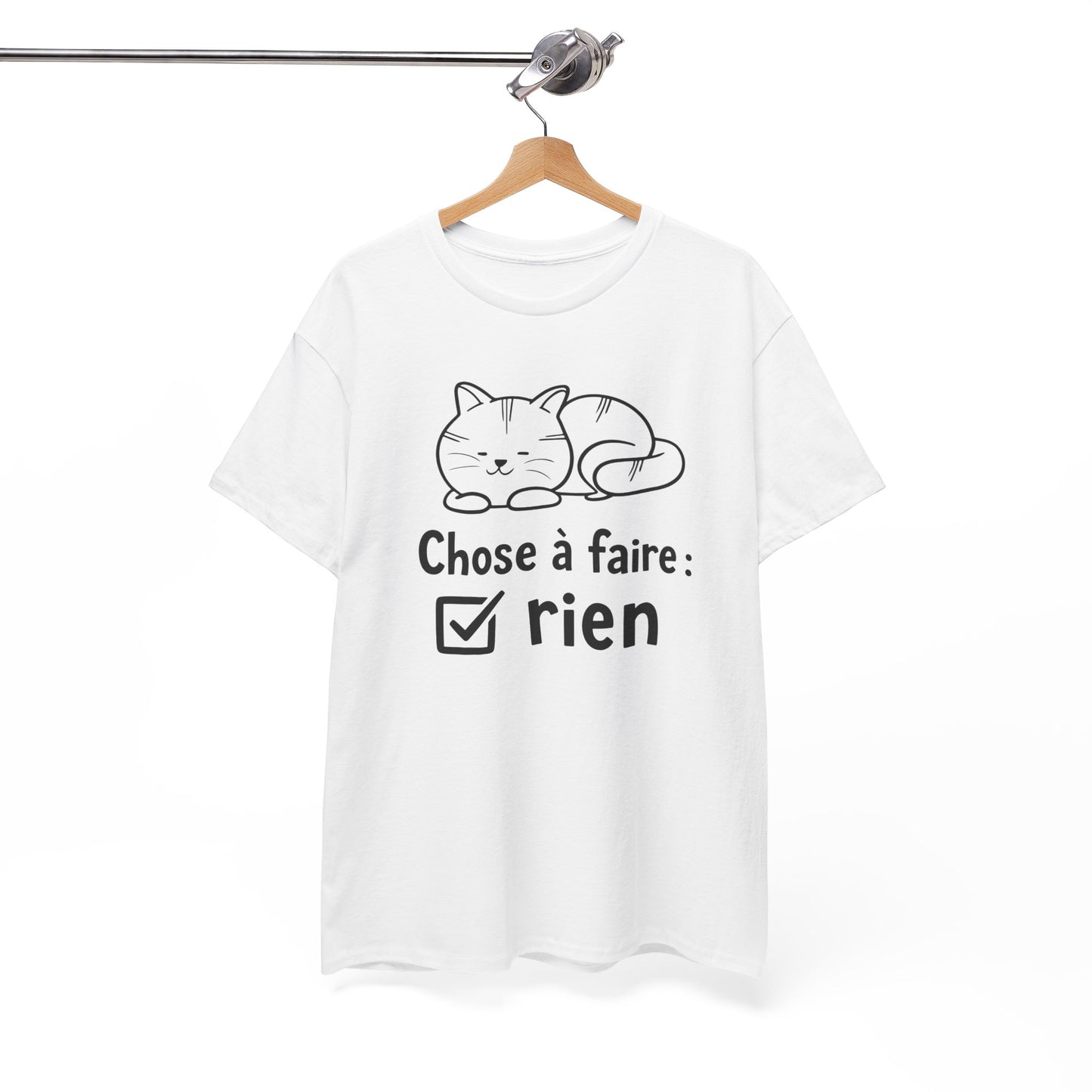 Tee Shirt Chat Homme Femme – Humour Paresse Repos et Sieste – Idée Cadeau Drôle Amoureux des Chats