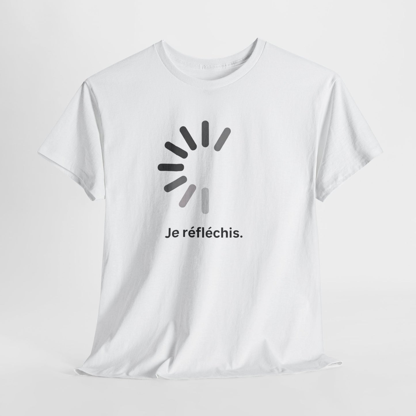 T-Shirt "Je Réfléchis" – Design Icône Chargement – Tee-Shirt Humour Geek Minimaliste