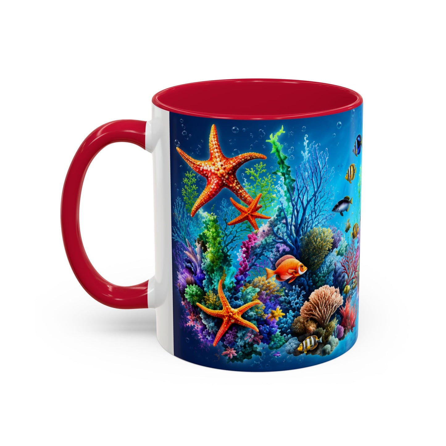 Tasse Tortue Marine Océan Tropical – Mug Fonds Marins Colorés et Poissons Exotiques – Cadeau Mer 325ml