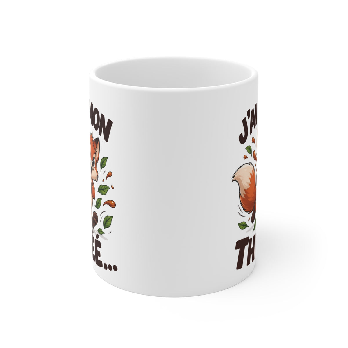Mug Humour Thé – J’ai Eu Mon Thé – Tasse Renard Rigolo – Cadeau Original Amateur de Thé Homme Femme