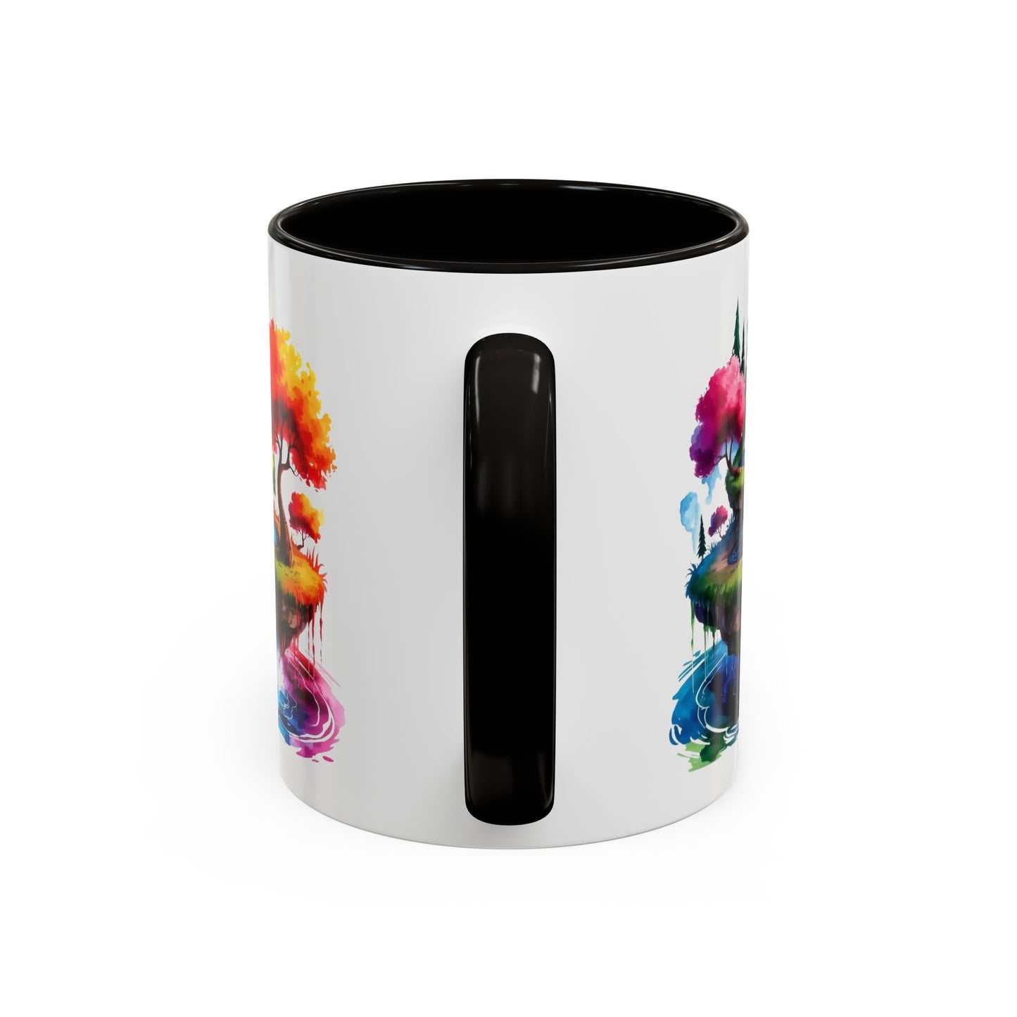 Mug Paysage Féerique Cascade Multicolore – Tasse Nature Imaginaire et Relaxante – Cadeau Original 325ml