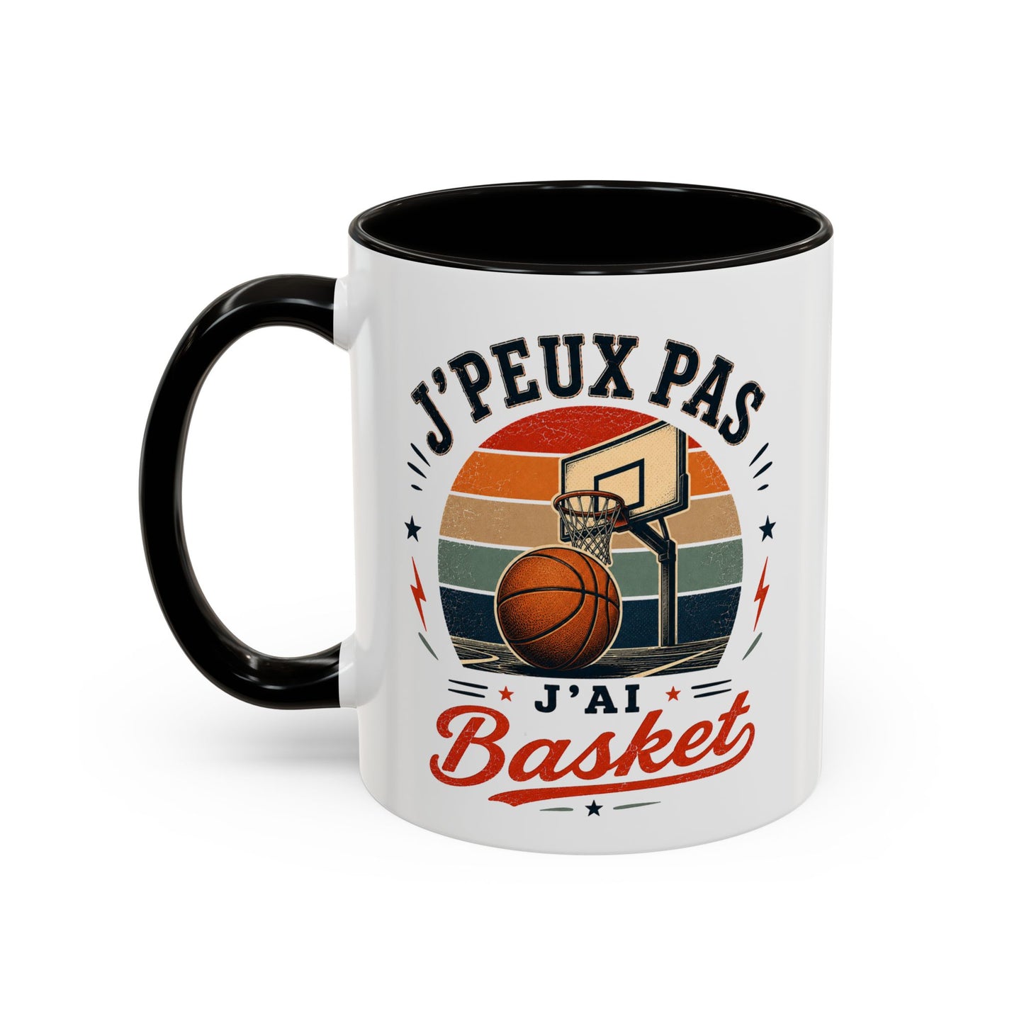 Tasse J’Peux Pas J’Ai Basket – Mug Basketball Vintage Humoristique – Cadeau Basketteur Homme Femme 325ml