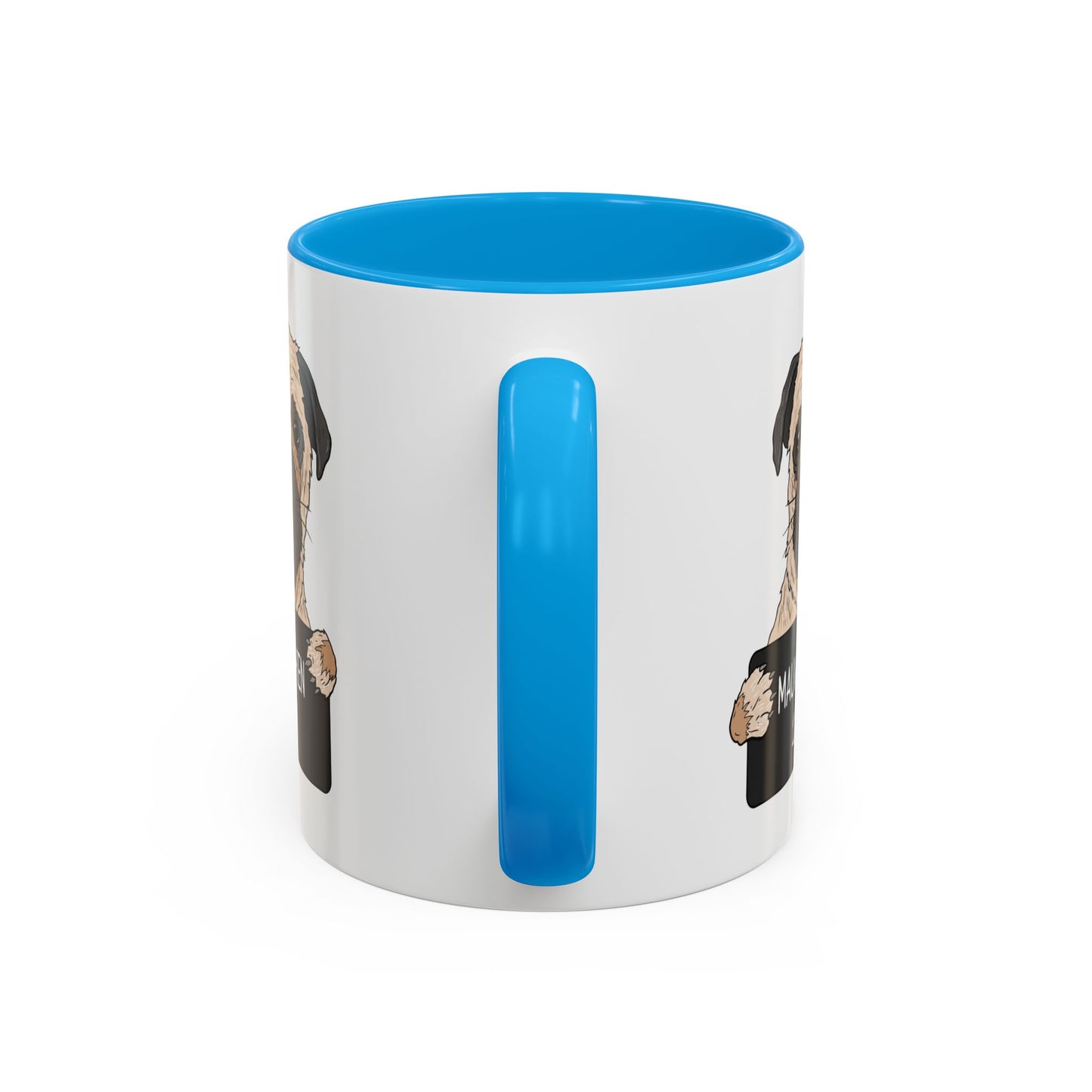 Mug Carlin Humoristique – Tasse Originale pour Propriétaire d’Animal – Idée Cadeau Drôle Homme et Femme – 325 ml Noir Bleu Rouge