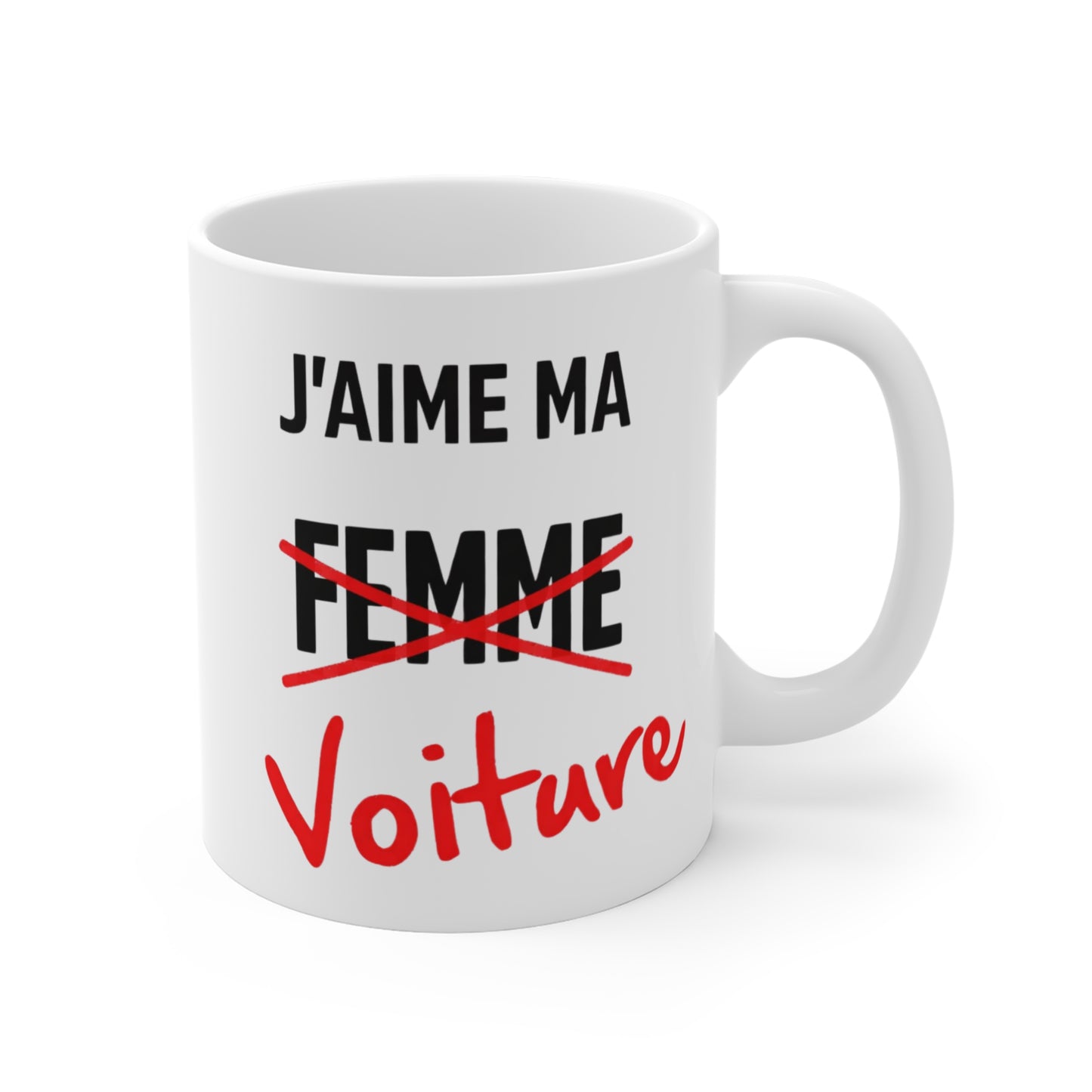 Tasse J’aime Ma Voiture – Mug Humoristique Passion Automobile – Cadeau Conducteur Fan de Voitures 325ml
