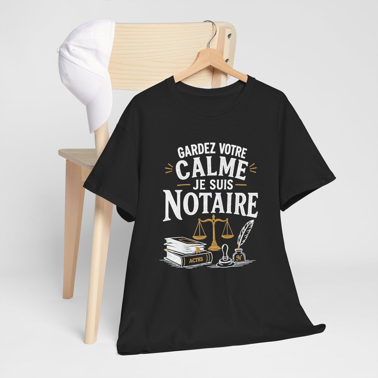 Tee Shirt Homme et Femme Notaire Humour Métier Juridique Cadeau Professionnel Droit Justice Étude Notariale