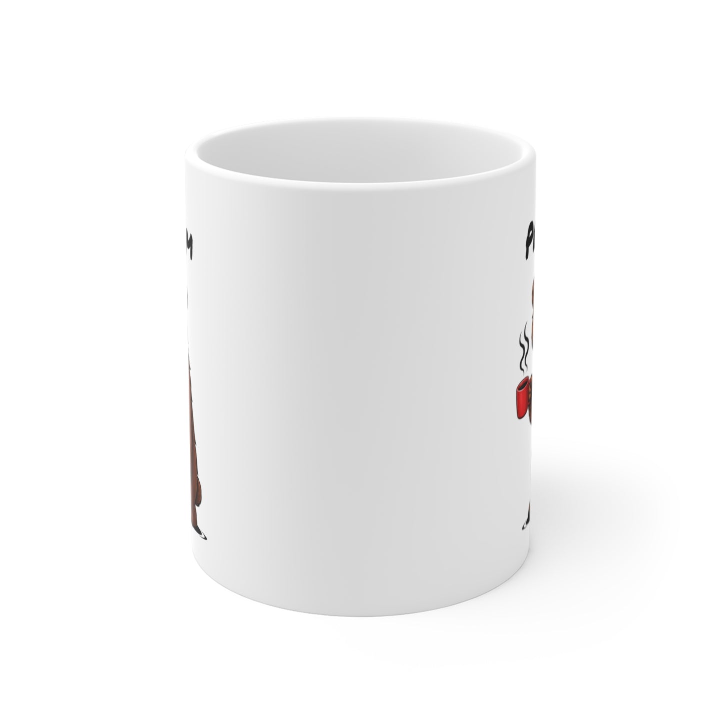 Tasse Ours Fatigué avec Café – Mug Animal Mignon et Humour – Illustration Cartoon 325ml – Idée Cadeau Originale