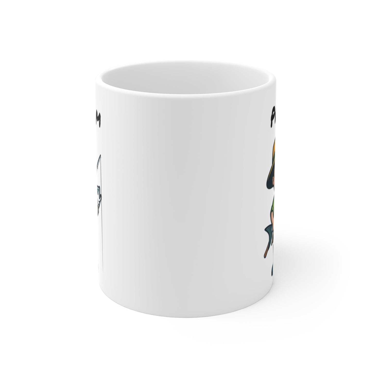 Mug Personnalisable Pêcheur Heureux – Tasse Pêche avec Poisson – Cadeau Original pour Amateur de Pêche