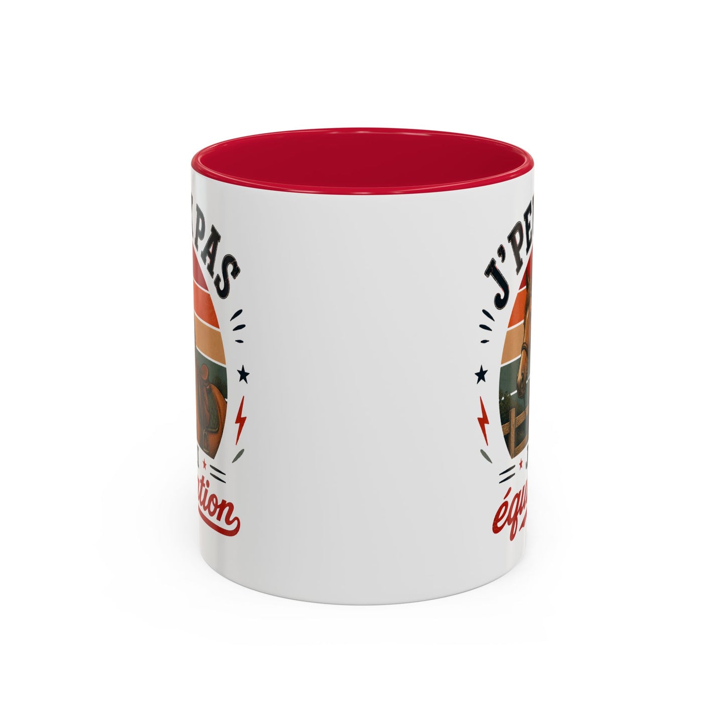 Tasse J’Peux Pas J’Ai Équitation – Mug Humour Cheval Vintage – Cadeau Cavalière Cavalier 325ml