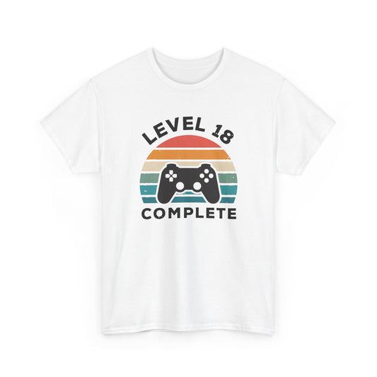 Tee-Shirt 18 Ans Homme et Femme – Cadeau Anniversaire 18ème Gamer Gaming – Idée Cadeau Majorité Jeu Vidéo Original