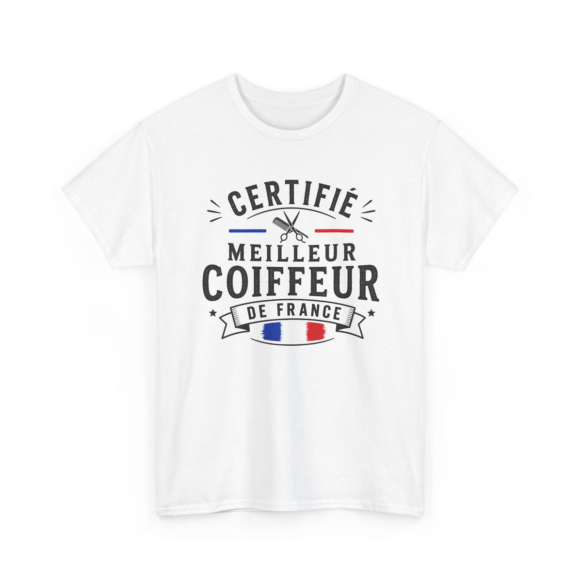 Tee Shirt Homme Coiffeur Cadeau Métier Coiffure Professionnel Salon Barbier Ciseaux France