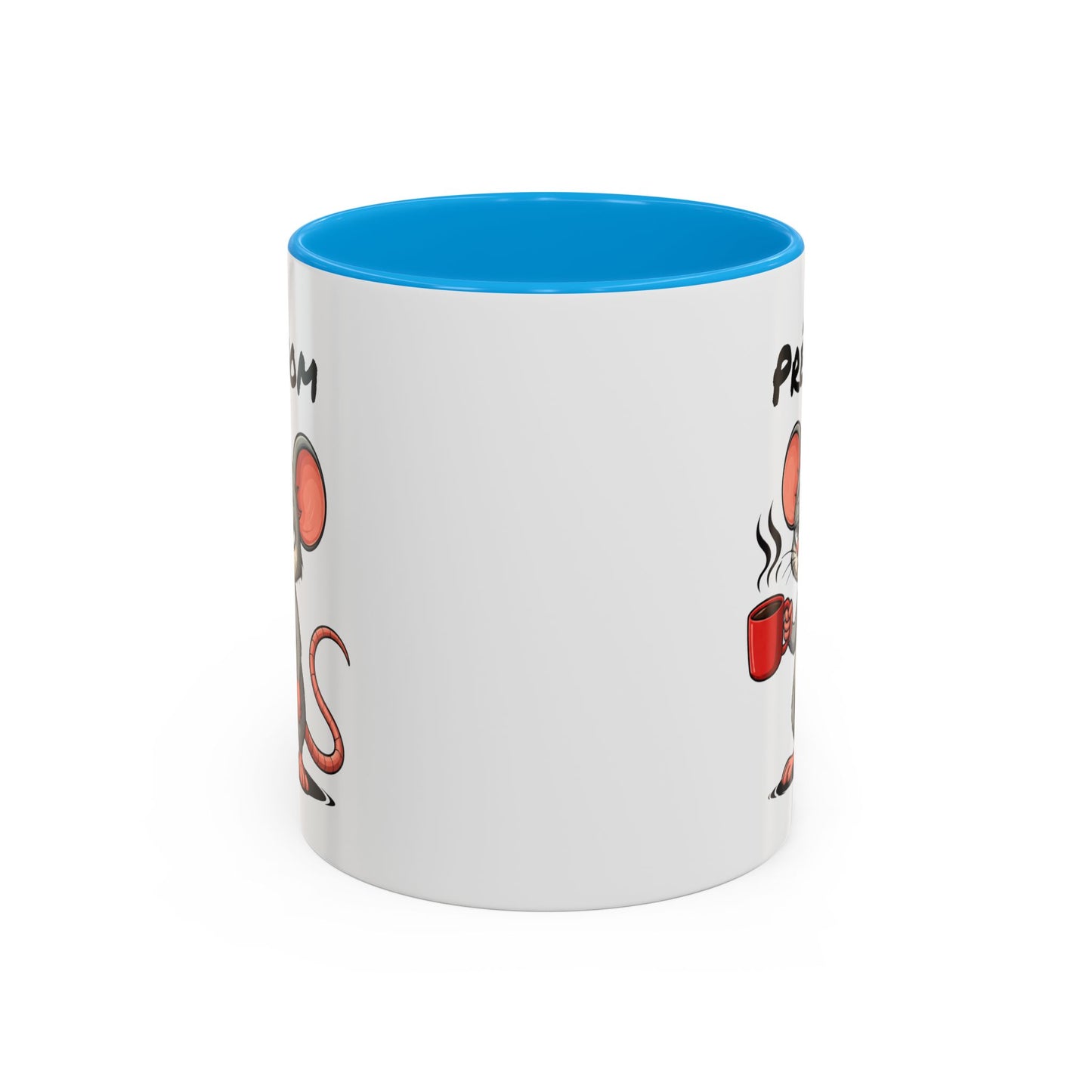 Tasse Souris Fatiguée avec Café – Mug Humour Animal Mignon – Illustration Cartoon 325ml