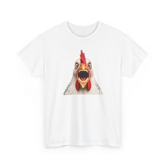 Tee-Shirt Humour Homme et Femme – Poule Drôle Expression Surprenante – Idée Cadeau Original Amateur Animaux Ferme Anniversaire