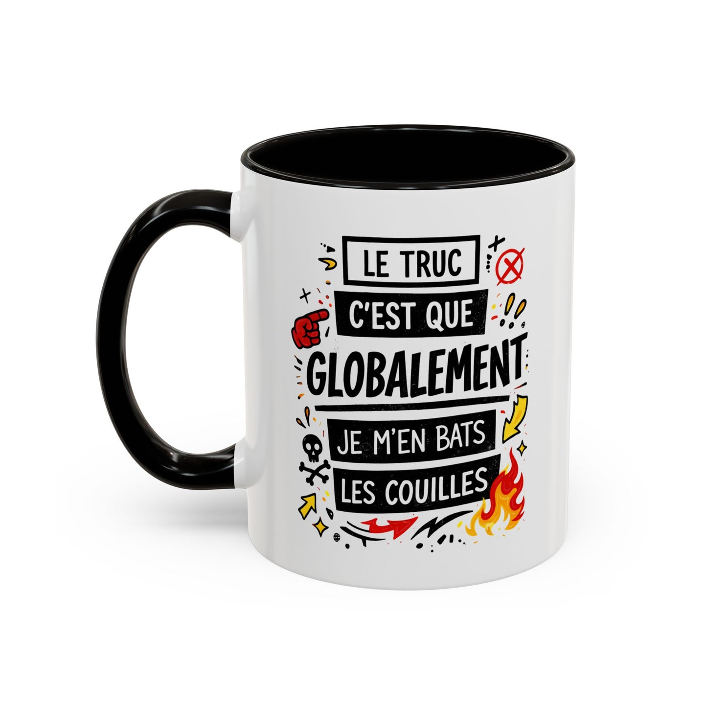 Mug Citation Humour Provocateur – Tasse Phrase Drôle Décalée – Cadeau Original Fun – Céramique 325ml Noir Bleu Rouge