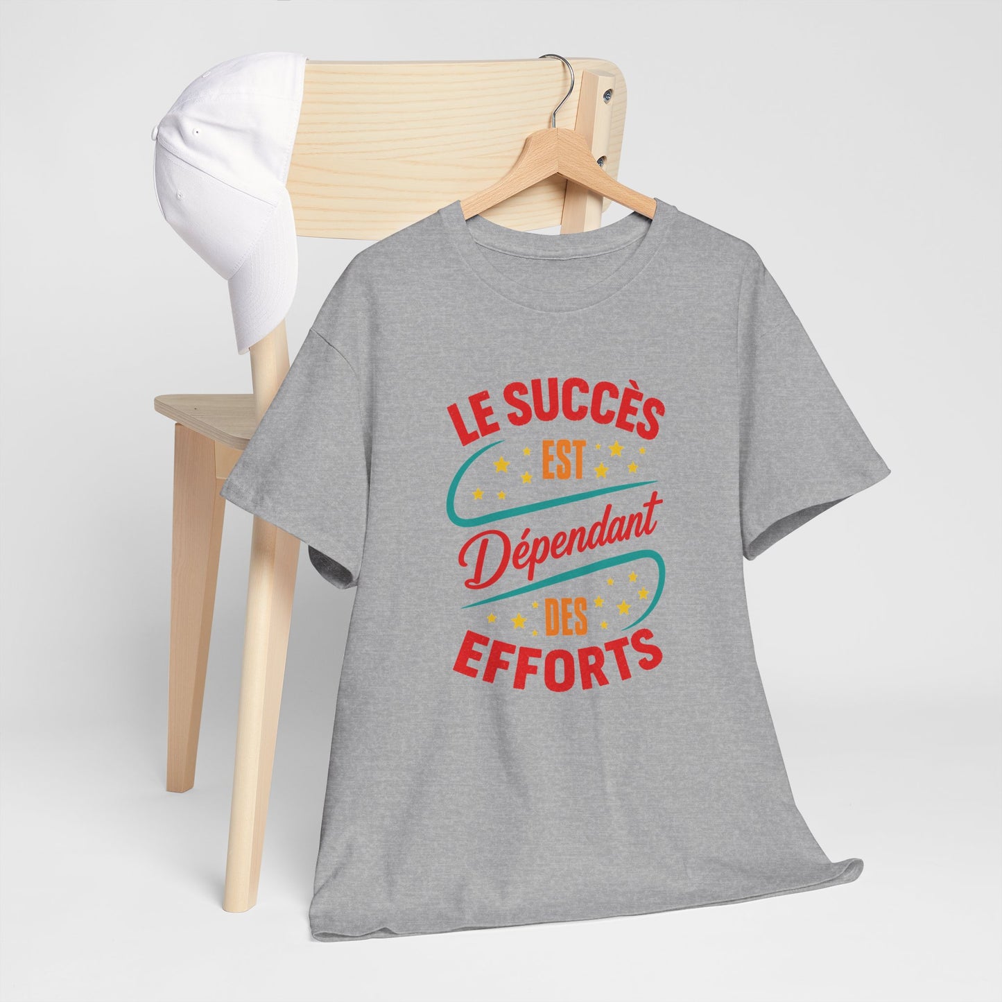 T-Shirt Homme et Femme Motivation – Réussite Persévérance Détermination Travail – Cadeau Inspirant