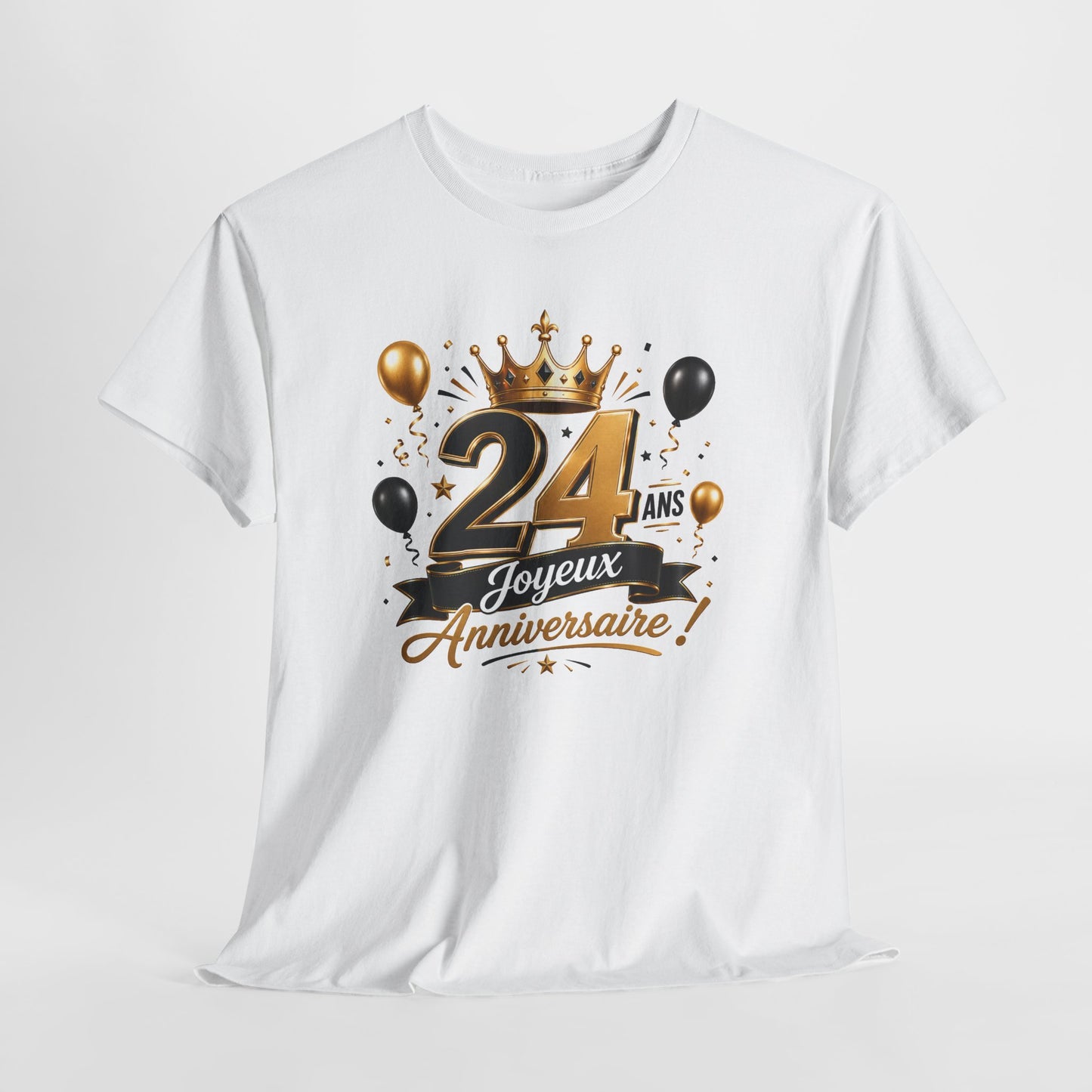 Tee Shirt Anniversaire 24 Ans Homme et Femme Joyeux Anniversaire Cadeau 24 Ans Idée Cadeau Adulte