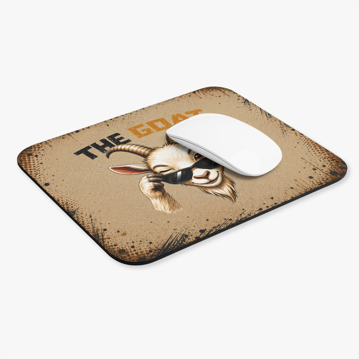 Tapis de Souris 22x18cm The Goat – Chèvre avec Lunettes de Soleil – Design Drôle et Cool – Cadeau Original Homme et Femme