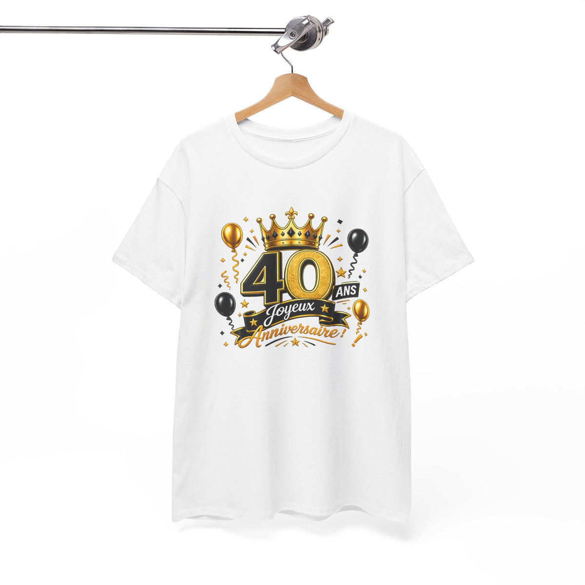 Tee Shirt Anniversaire 40 Ans Homme et Femme – Joyeux Anniversaire – Cadeau 40 Ans