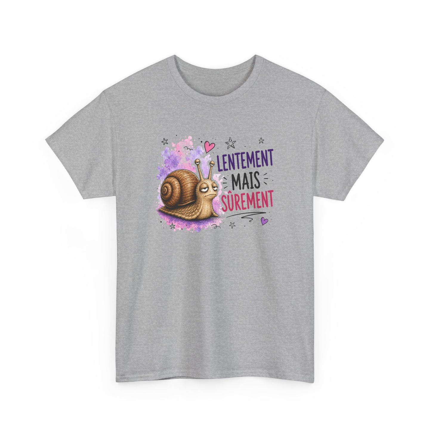 Tee-Shirt Humour Homme et Femme – Escargot Drôle Motivation Patience – Idée Cadeau Original Anniversaire