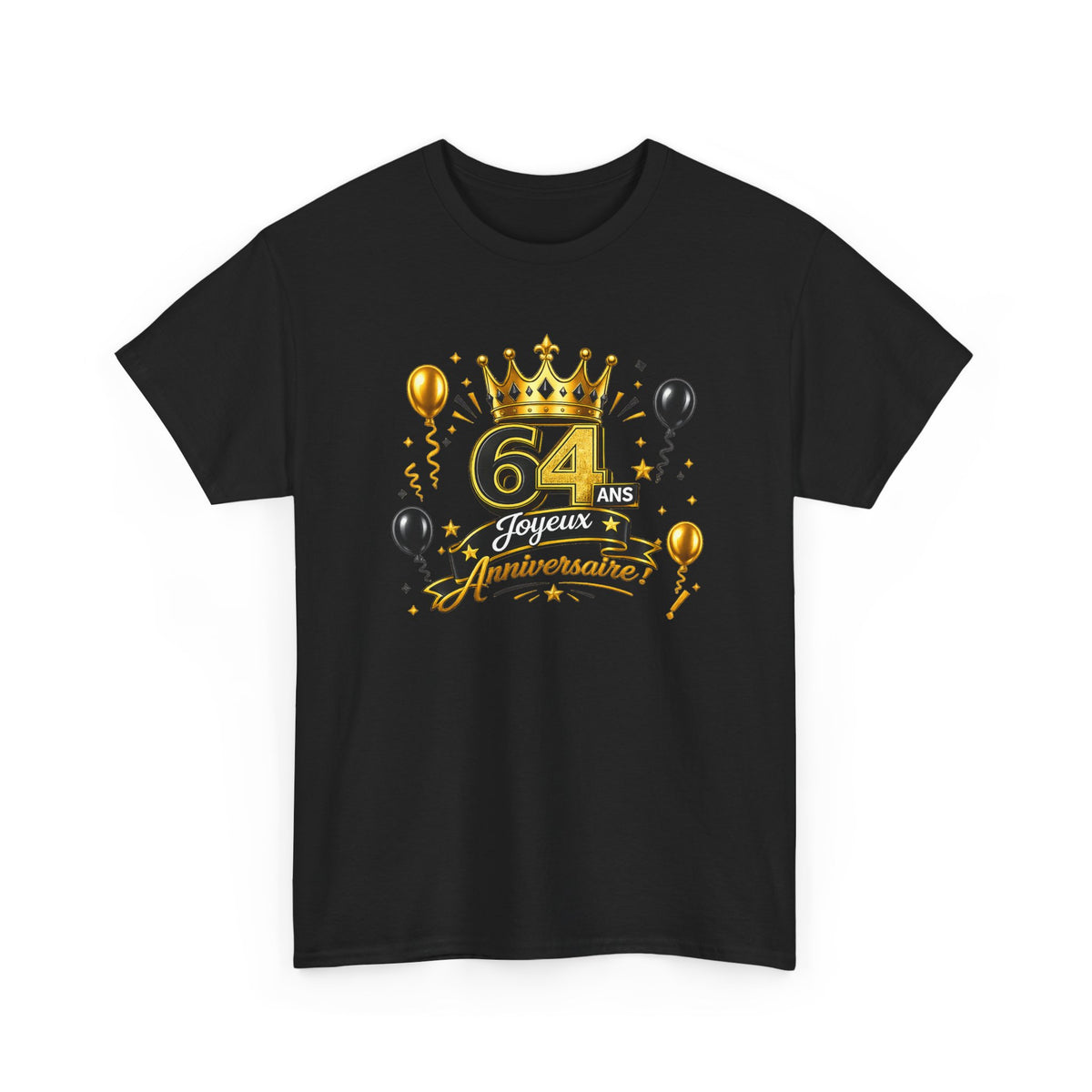 Tee Shirt Anniversaire 64 Ans Homme et Femme – Joyeux Anniversaire – Cadeau 64 Ans