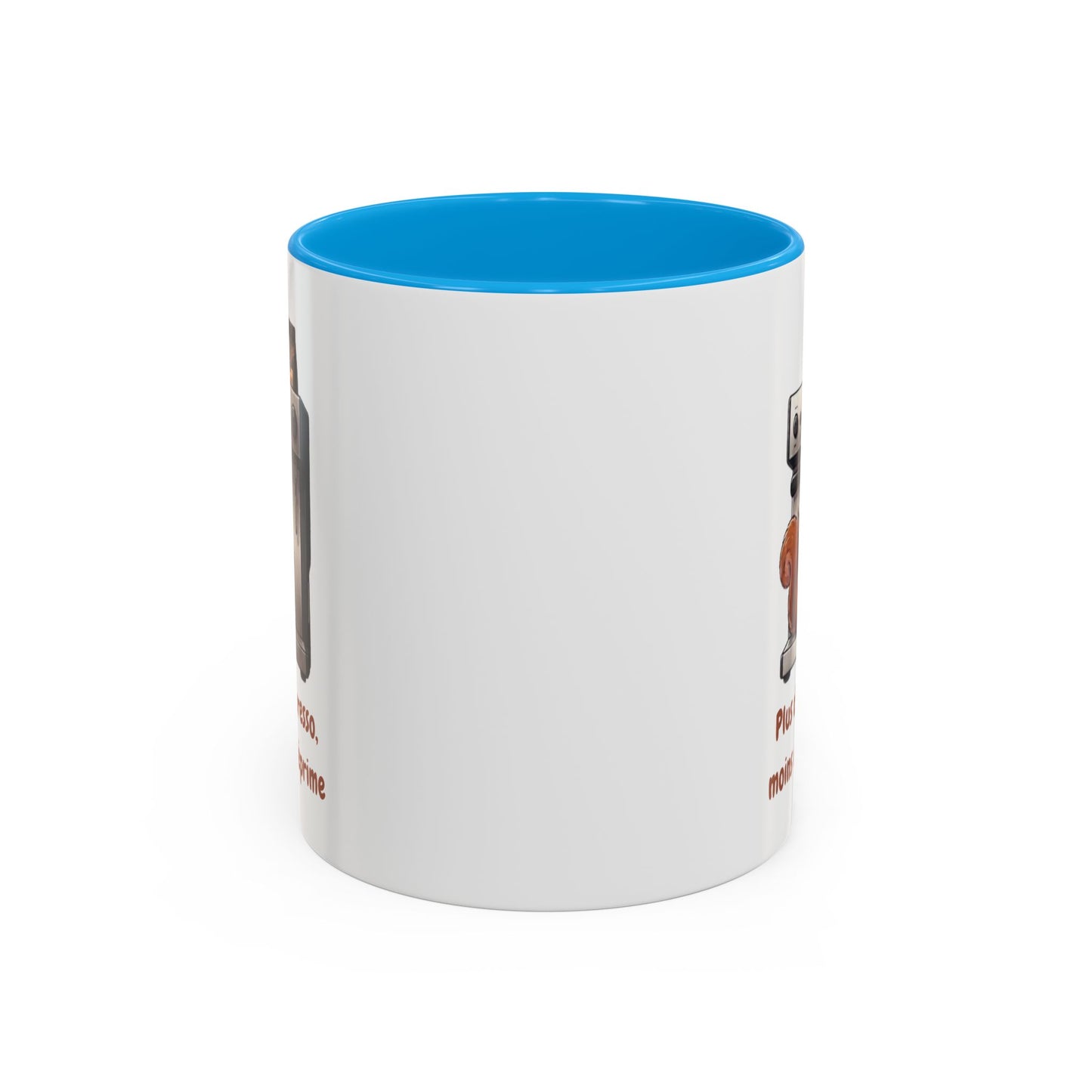 Tasse Drôle Café Plus d'Expresso Moins de Déprime – Mug Écureuil Machine à Café Homme Femme – Cadeau Amateur de Café Expresso Barista 325 ml