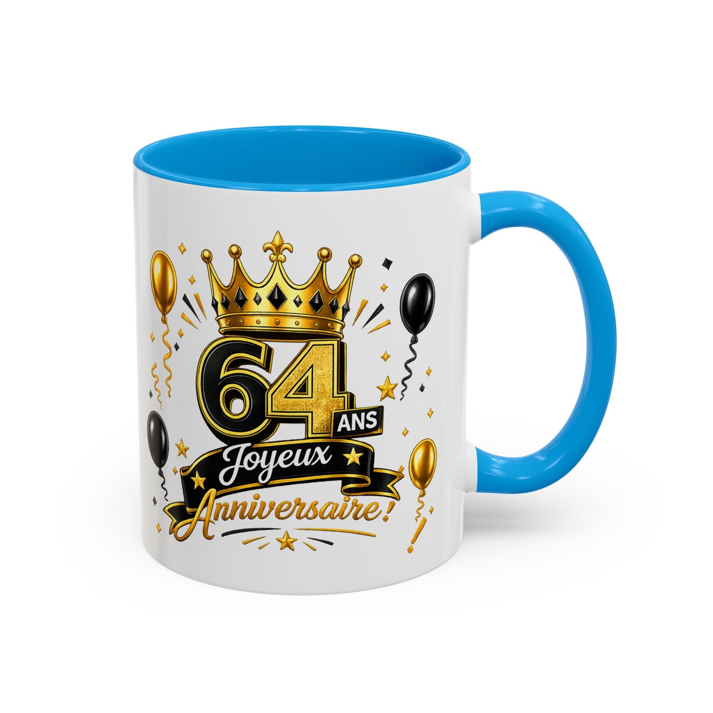 Mug Joyeux 64 Ans – Tasse Anniversaire 64 Ans – Cadeau Original pour Femme Homme – Idée Cadeau 64e Anniversaire