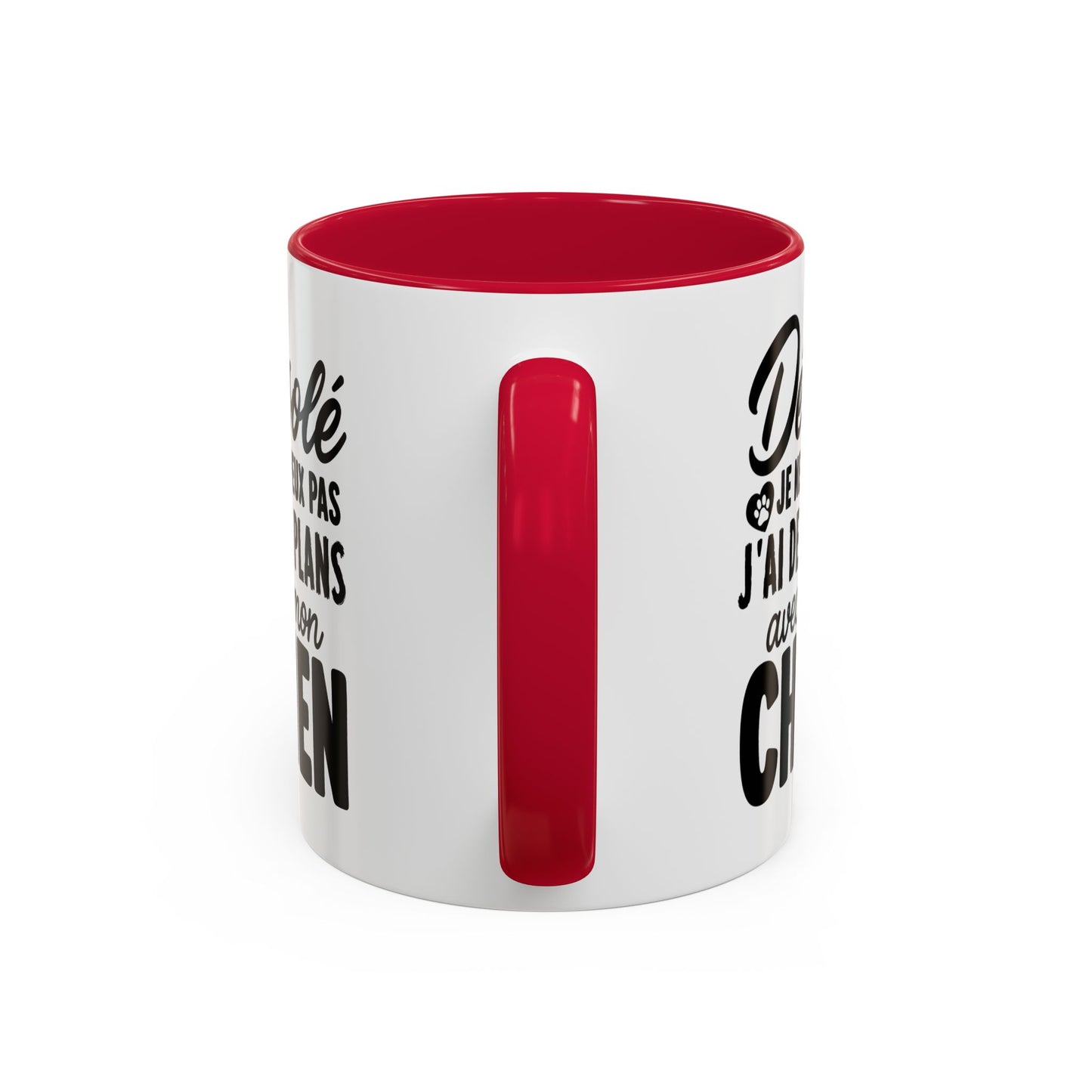 Mug Chien Homme et Femme – Tasse Humour pour Maître et Maîtresse – Cadeau Amoureux des Chiens – Idée Cadeau Propriétaire de Chien et Passionné d’Animaux – 325 ml Noir Bleu Rouge