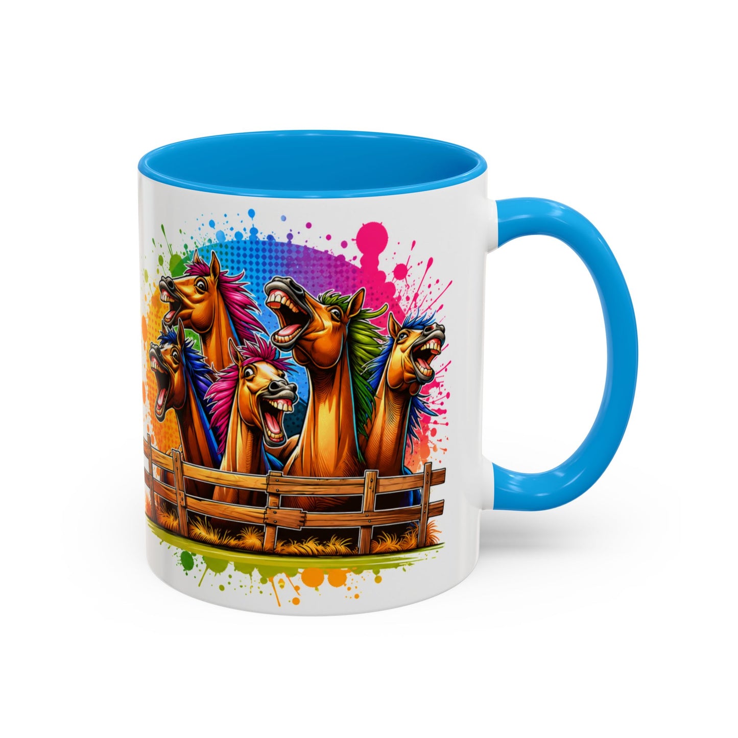 Tasse Chevaux Rigolos – Mug Humour Équitation Coloré – Cadeau Cavalier Homme Femme 325ml