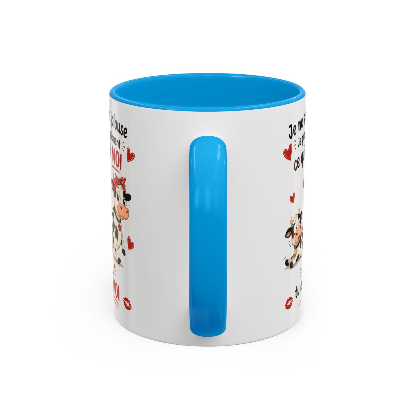 Tasse Vache Couple Humour – Mug Animaux Amoureux Drôle – Cadeau Couple Original 325ml
