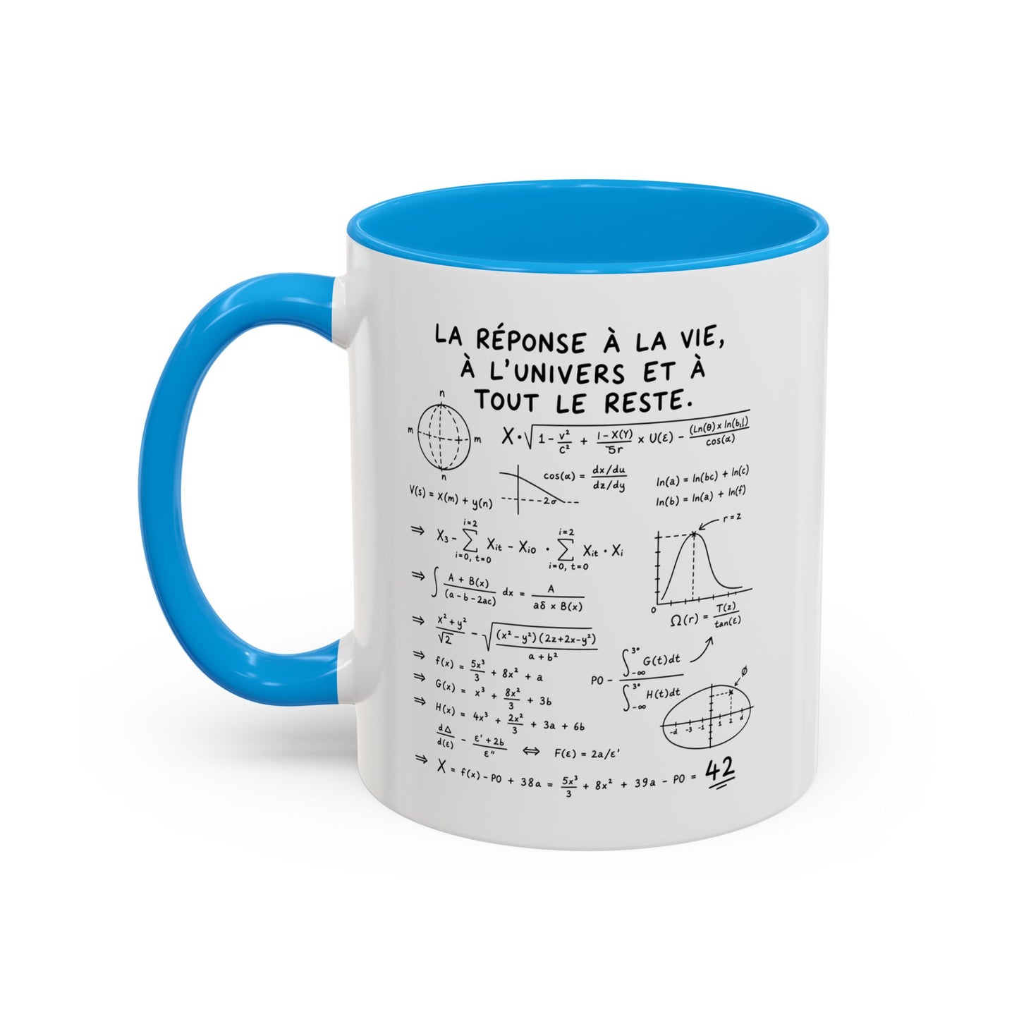 Tasse La Réponse à la Vie à l’Univers et à Tout le Reste 42 – Mug Humour Geek Mathématiques Sciences – Cadeau Homme Femme 325ml