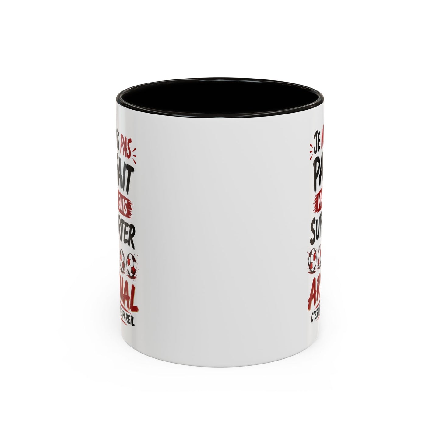 Tasse Je Ne Suis Pas Parfait Mais Je Suis Supporter d’Arsenal – Mug Humour Football Supporter – Cadeau Football 325ml