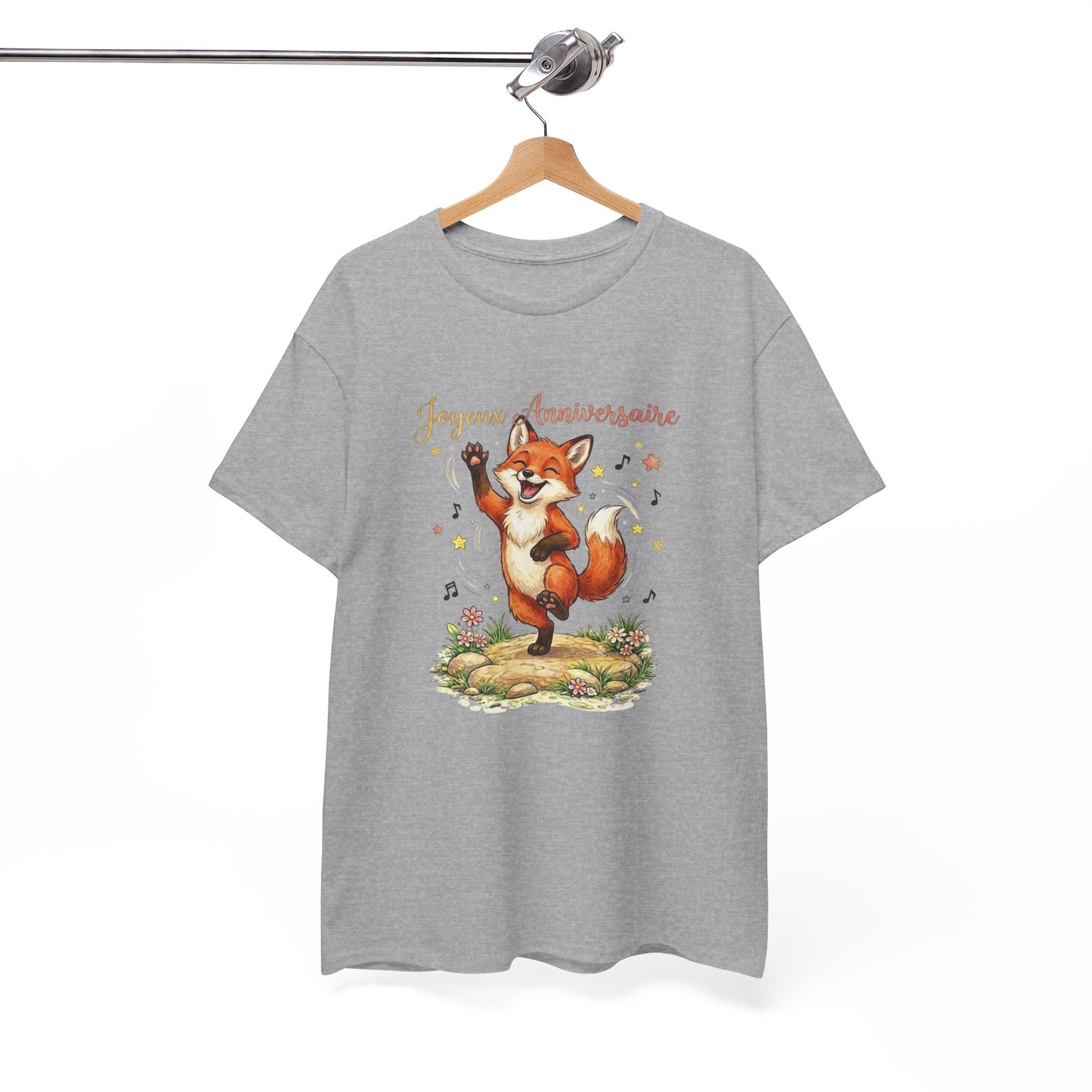 Tee Shirt Homme et Femme Anniversaire Renard Rigolo Animal Mignon Cadeau Original Humour Fête