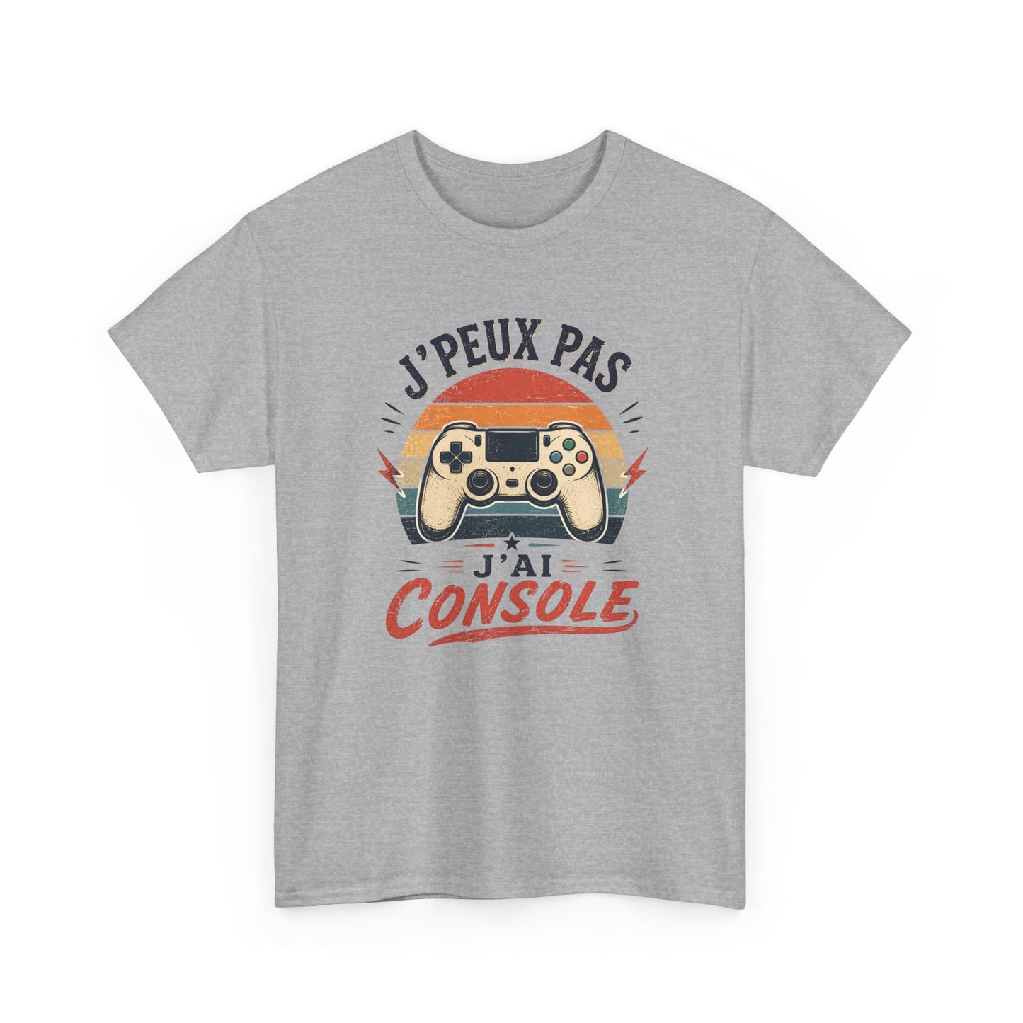 T-Shirt Gamer Humour Homme Femme – J’Peux Pas J’Ai Console – Tee Shirt Jeux Vidéo Vintage