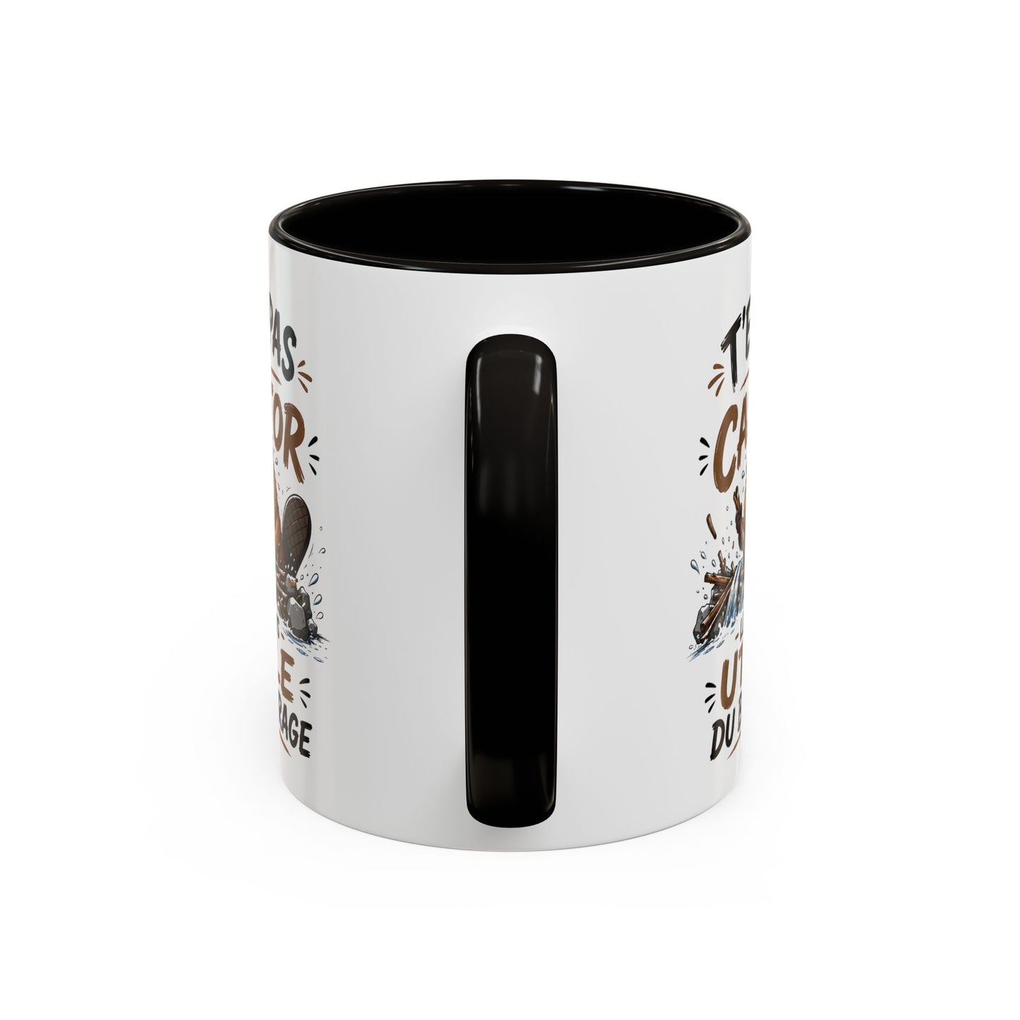 Tasse Humoristique Castor – T’es Pas le Castor le Plus Utile du Barrage – Mug Drôle Animal 325ml