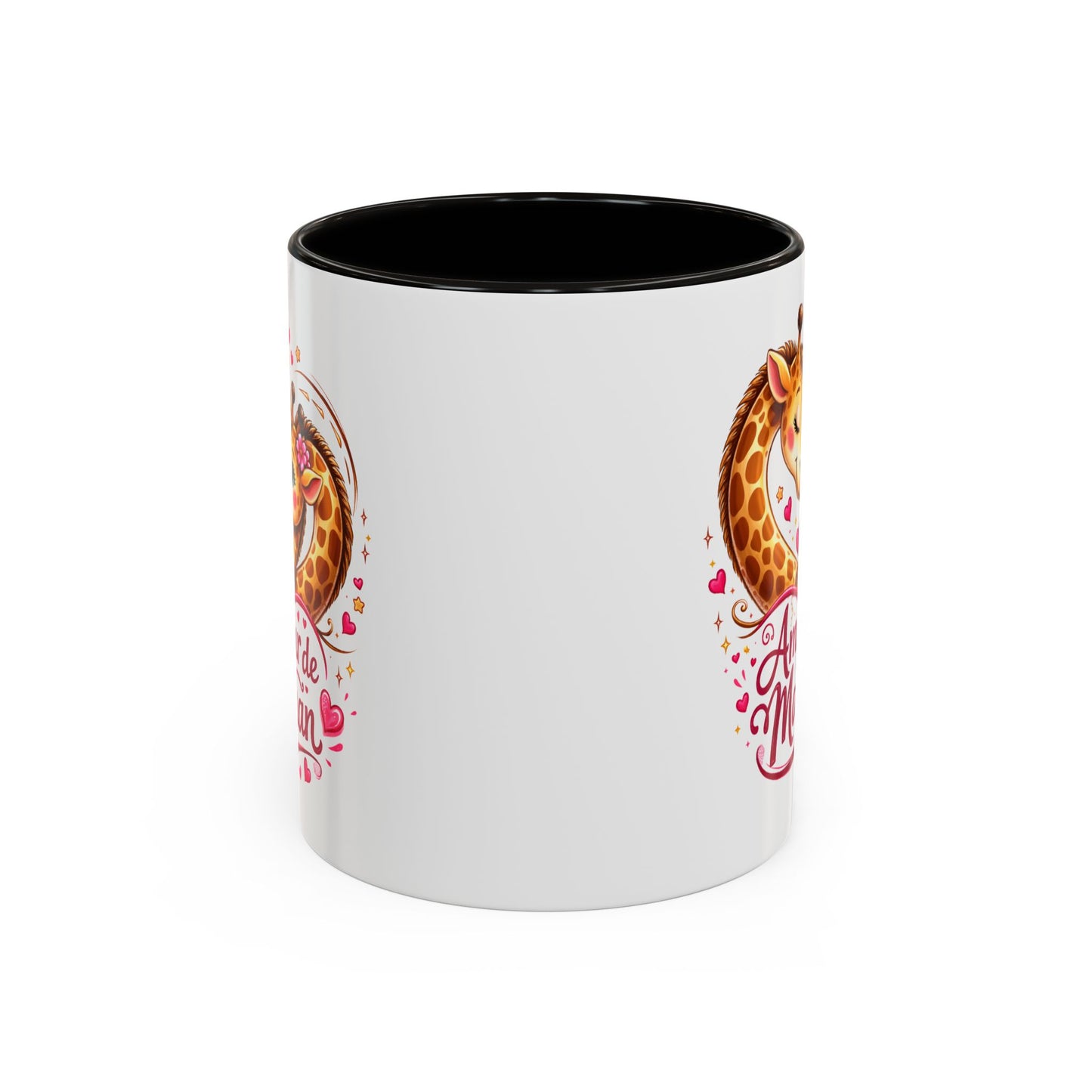 Tasse Amour de Maman Girafes – Mug Mignon Mère Enfant – Cadeau Fête des Mères Anniversaire – Céramique 325ml