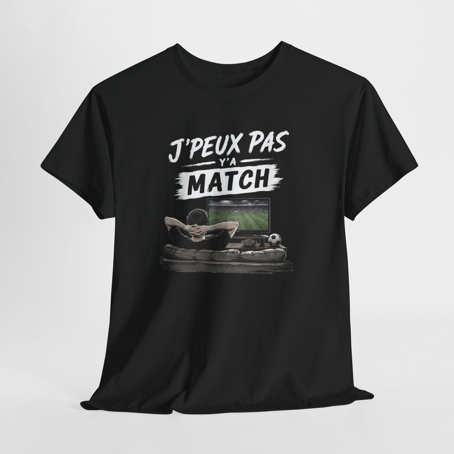 Tee Shirt Homme Football Supporter Cadeau Humour Match Fan de Foot Passion Football Télévision